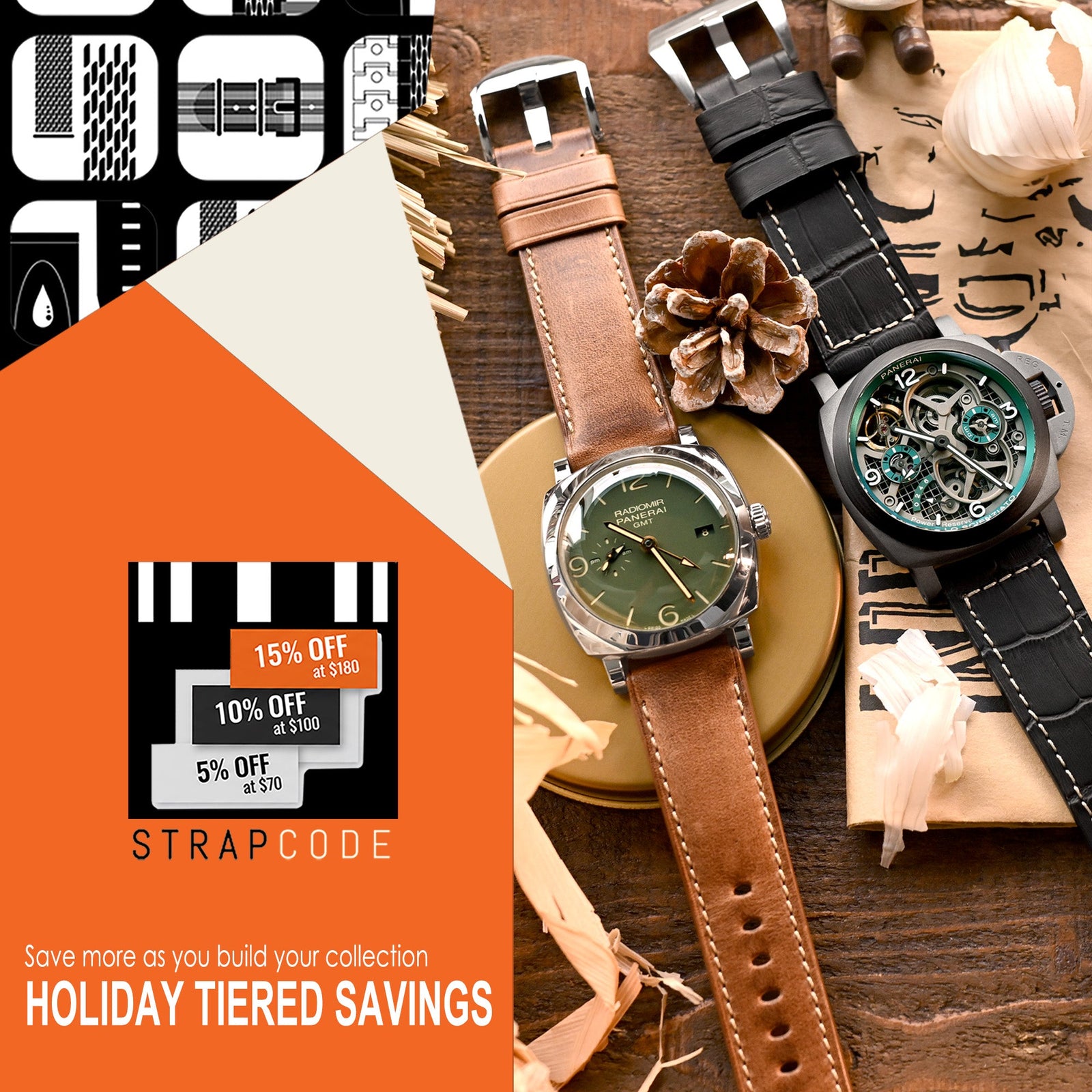 STRAPCODE Holiday 2025: Up to 15% Off Watch Bands + Free Shipping
