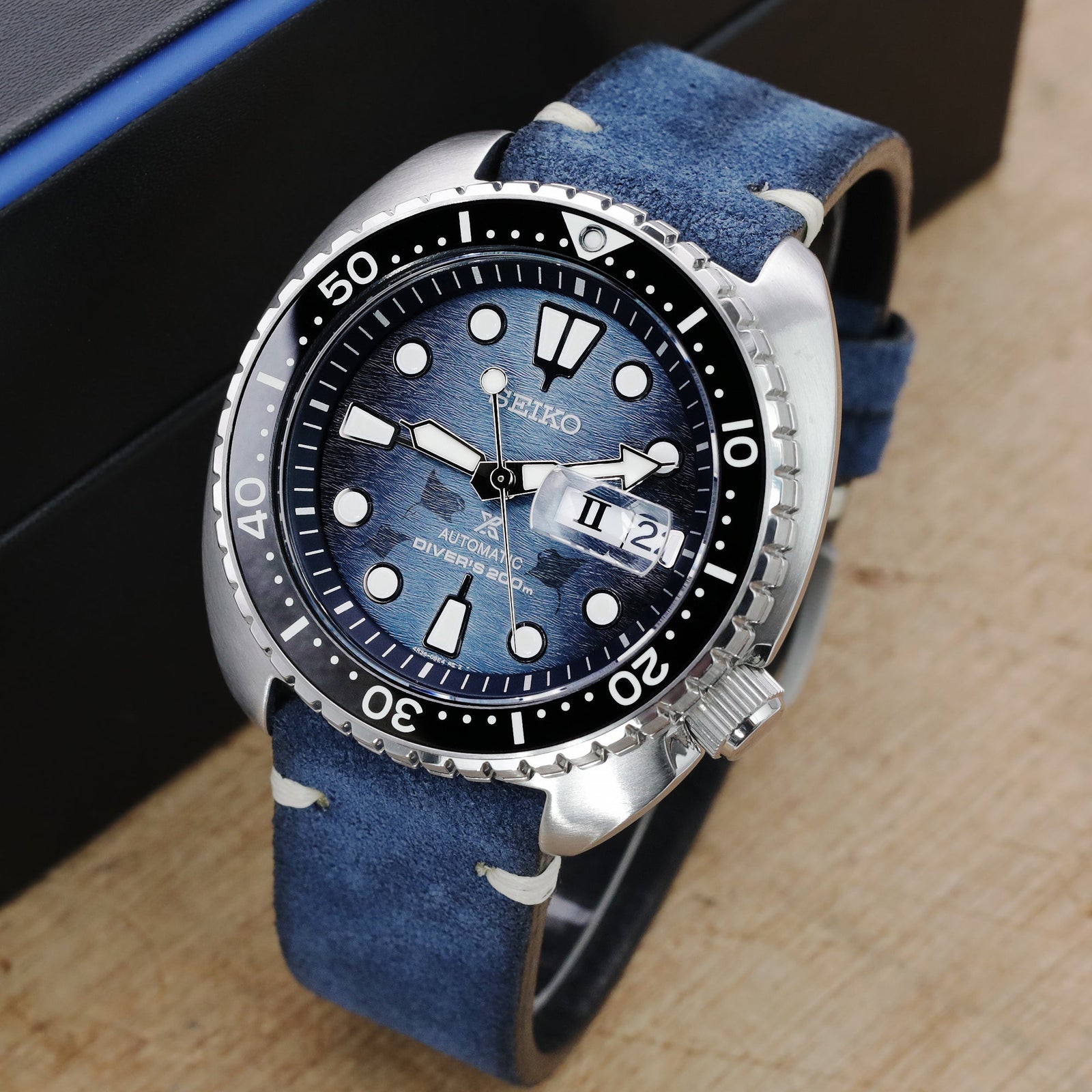 Blue Leather Watch Straps