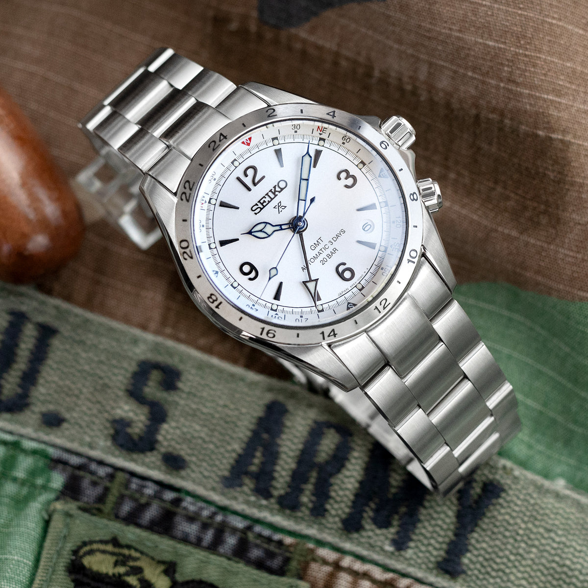 Super-O Boyer 20mm Stainless Steel Bracelet for Seiko Alpinist SARB017 SPB155