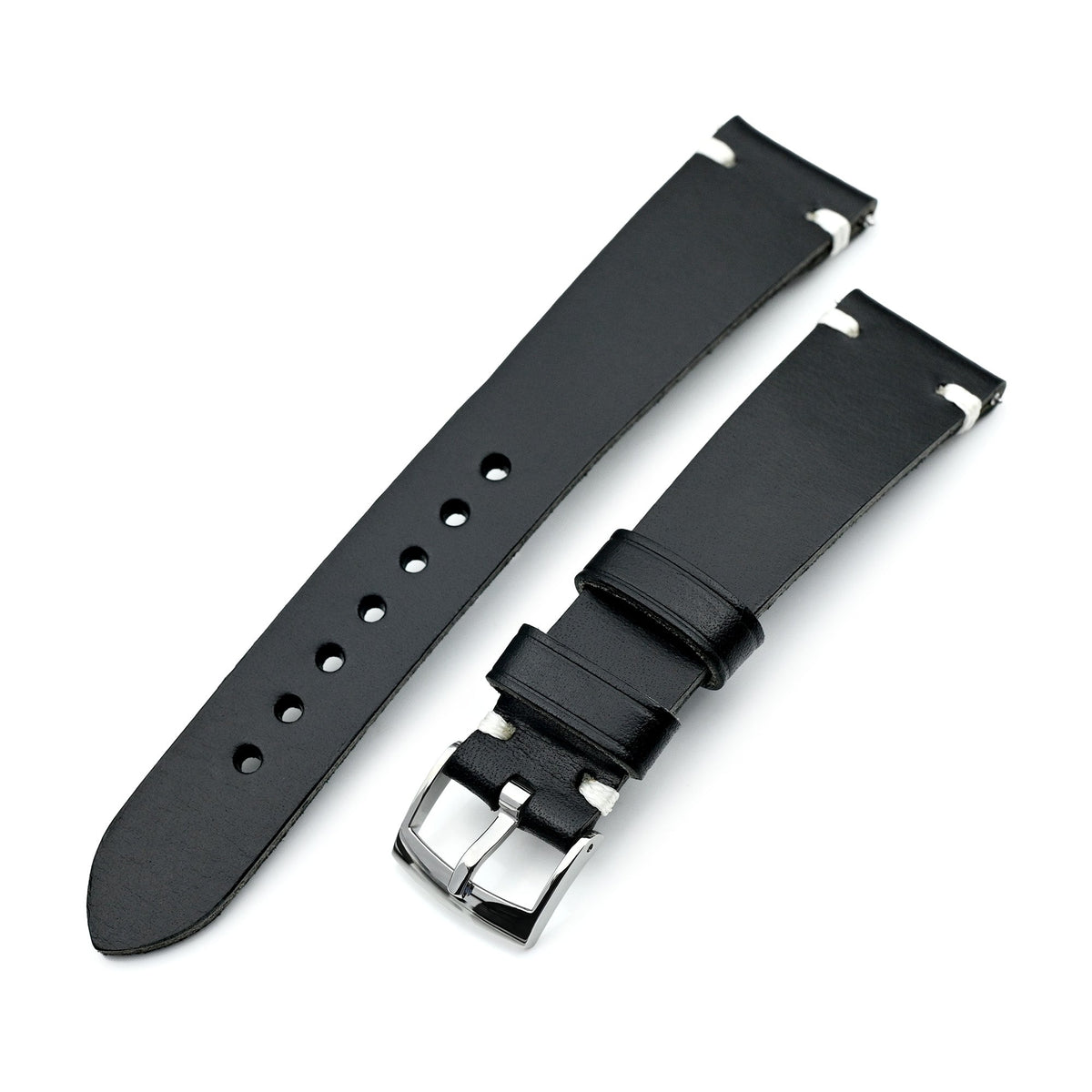 20mm Dark Grey Quick Release Buttero Italian Leather Watch Strap Strapcode Watch Bands