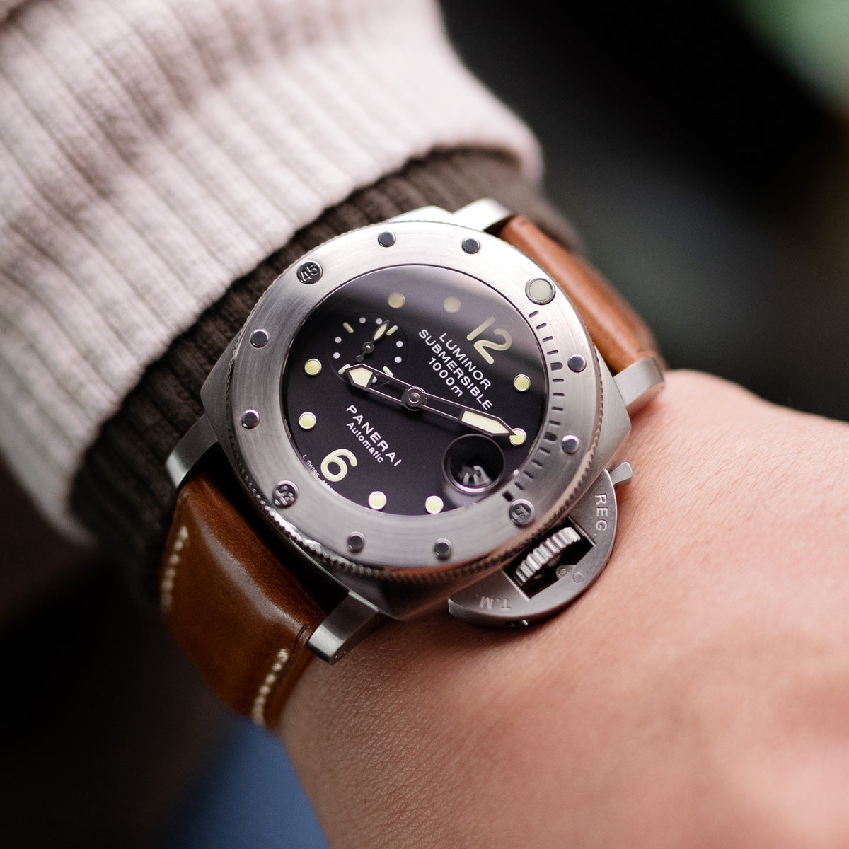 Panerai Luminor Submersible 44mm Steel Mens Watch PAM00243, Strapcode watch bands