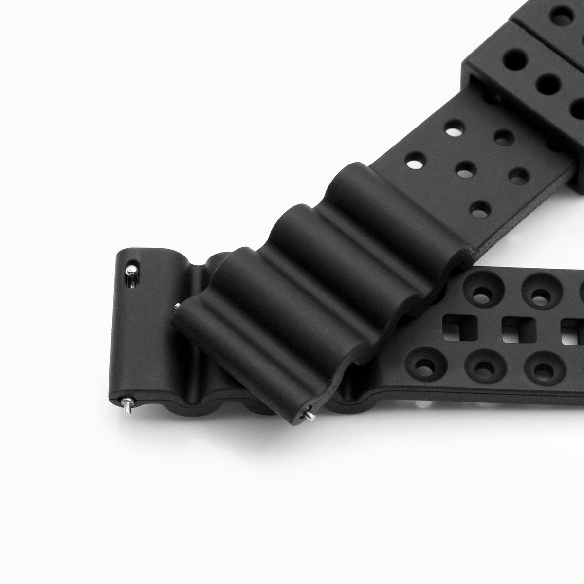 Black Quick Release FKM Rubber Diver Strap 18mm 20mm 22mm