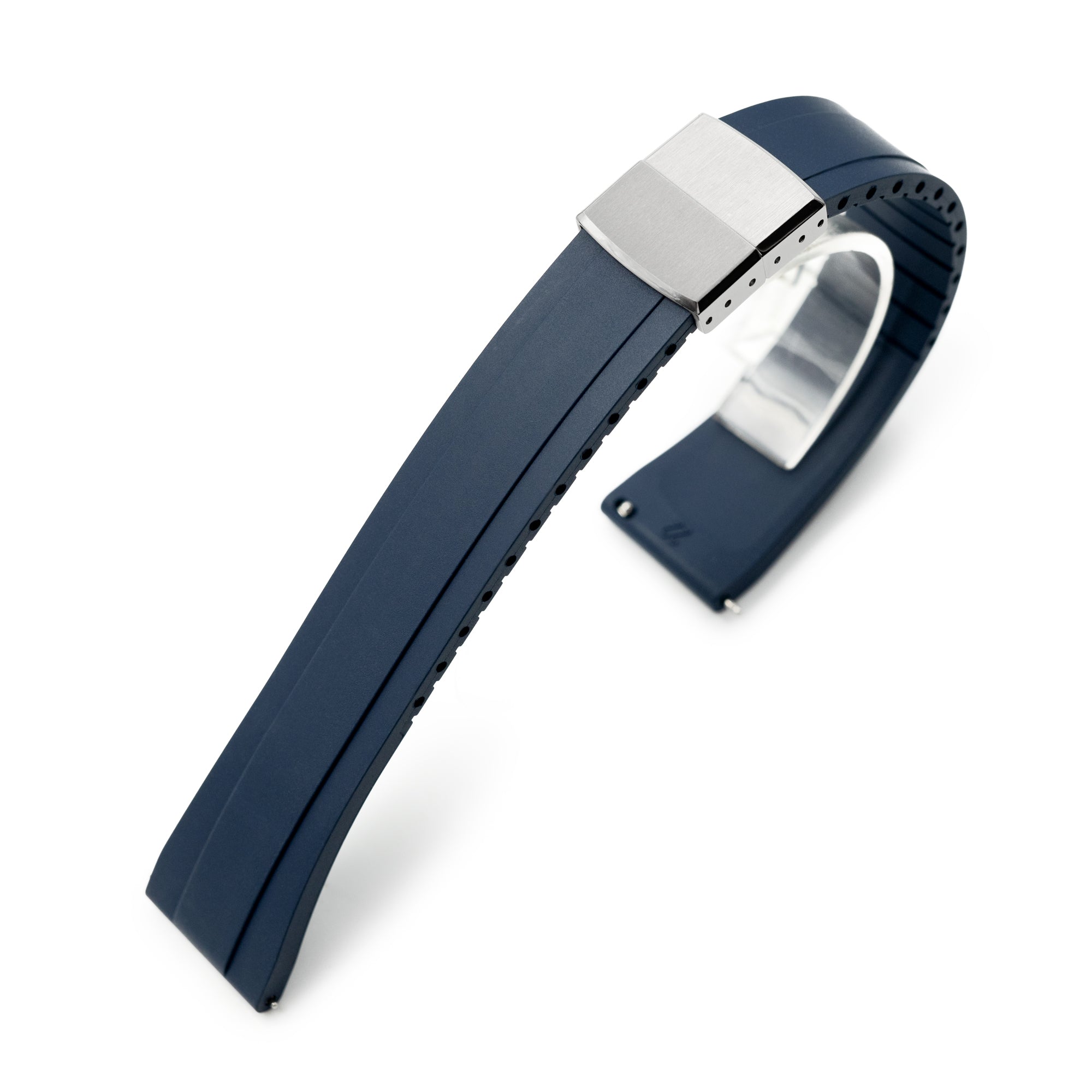 Quick Release FKM27 Navy Blue FKM Rubber watch strap Strapcode watch bands