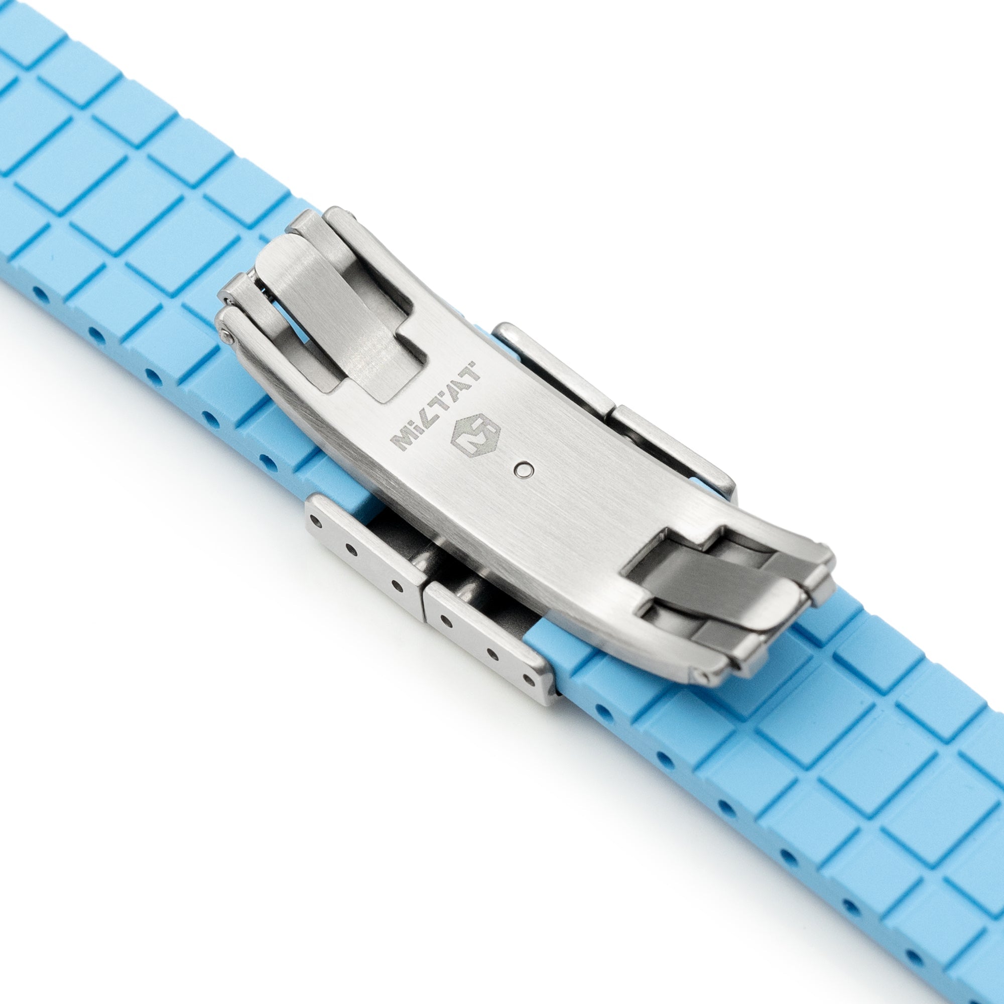 20mm Quick Release FKM28 Sky Blue FKM Rubber watch strap Strapcode watch bands