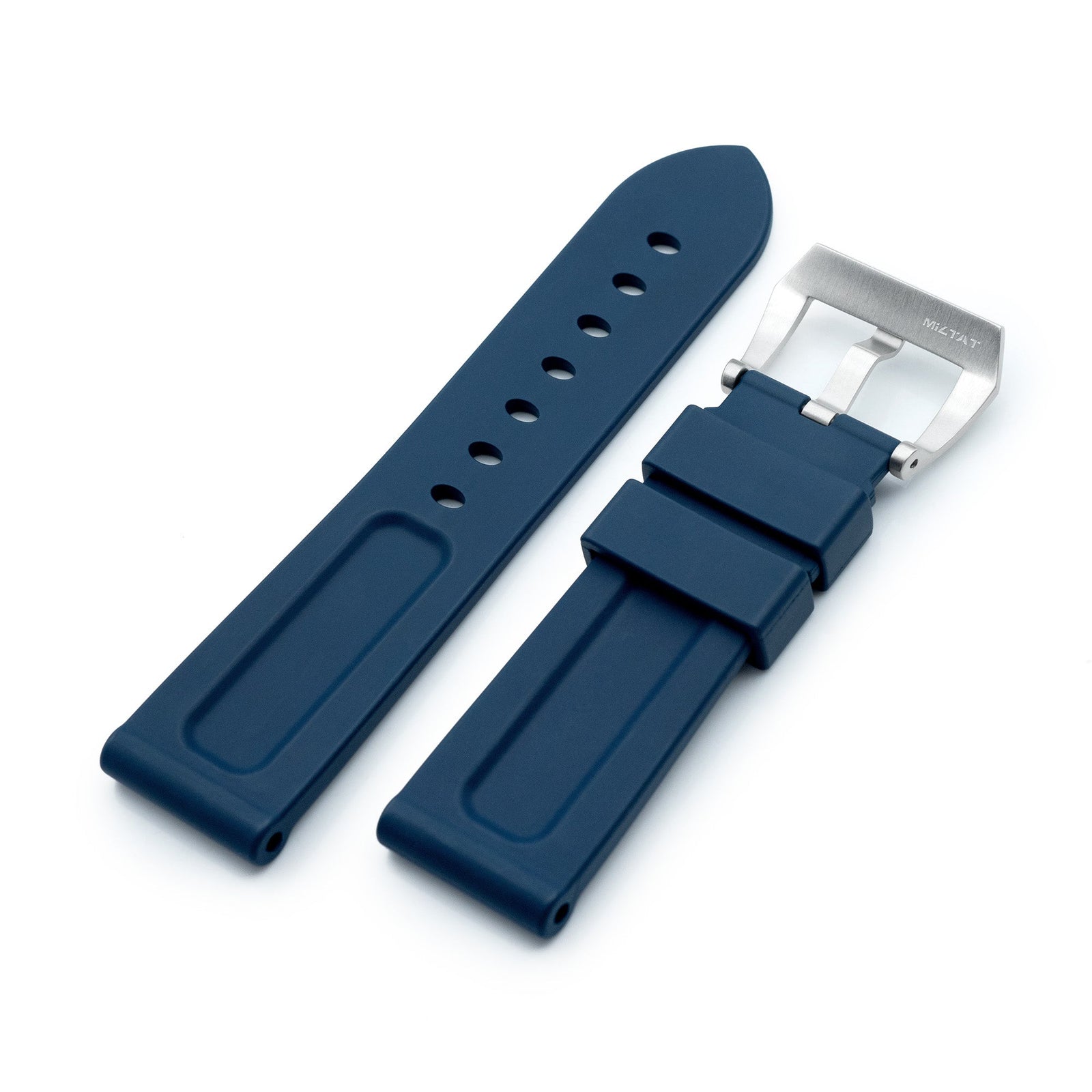 24mm FKM30 Blue Rubber Watch Band Strapcode Watch Bands