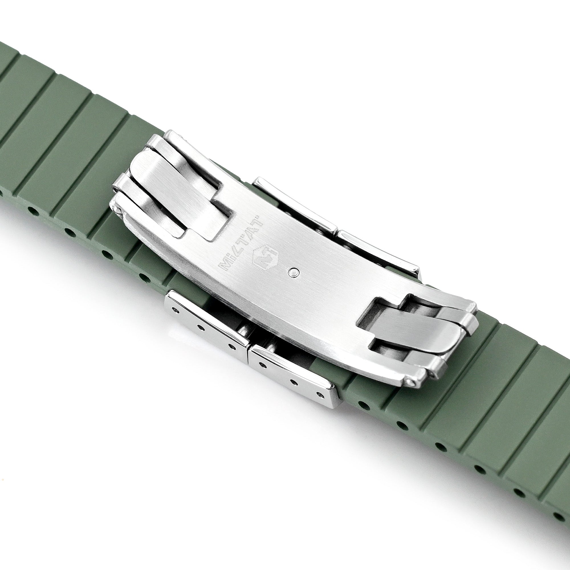 20mm FKM31 Military Green Rubber Quick Release Watch Band for TUD BB58 Strapcode watch bands