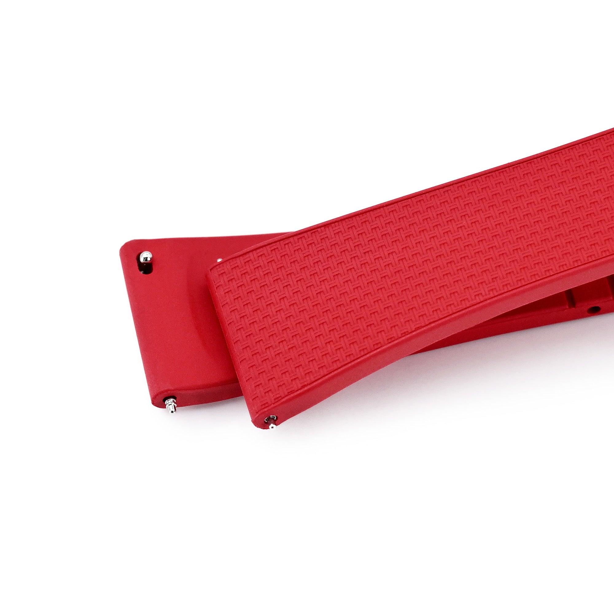 20mm FKM32 Red Rubber Quick Release Watch Band, Deployment Clasp Strapcode watch bands