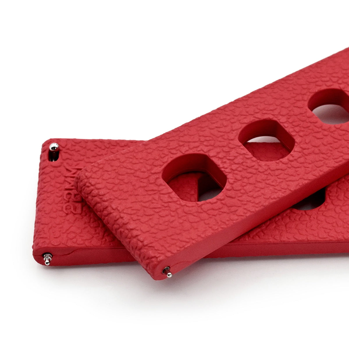 20mm or 22mm FKM36 Red Large Holes Rally FKM Quick Release Rubber watch band Strapcode watch bands