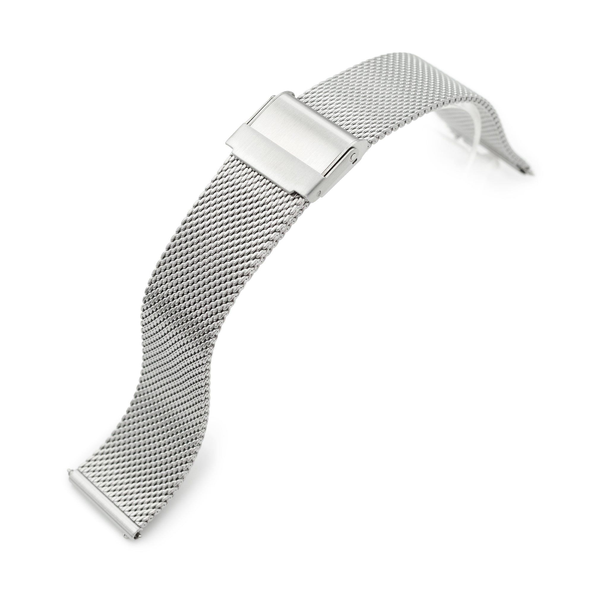 Quick Release Classic Superfine Mesh Watch Band, 18mm, 19mm, 20mm or 22mm, Brushed