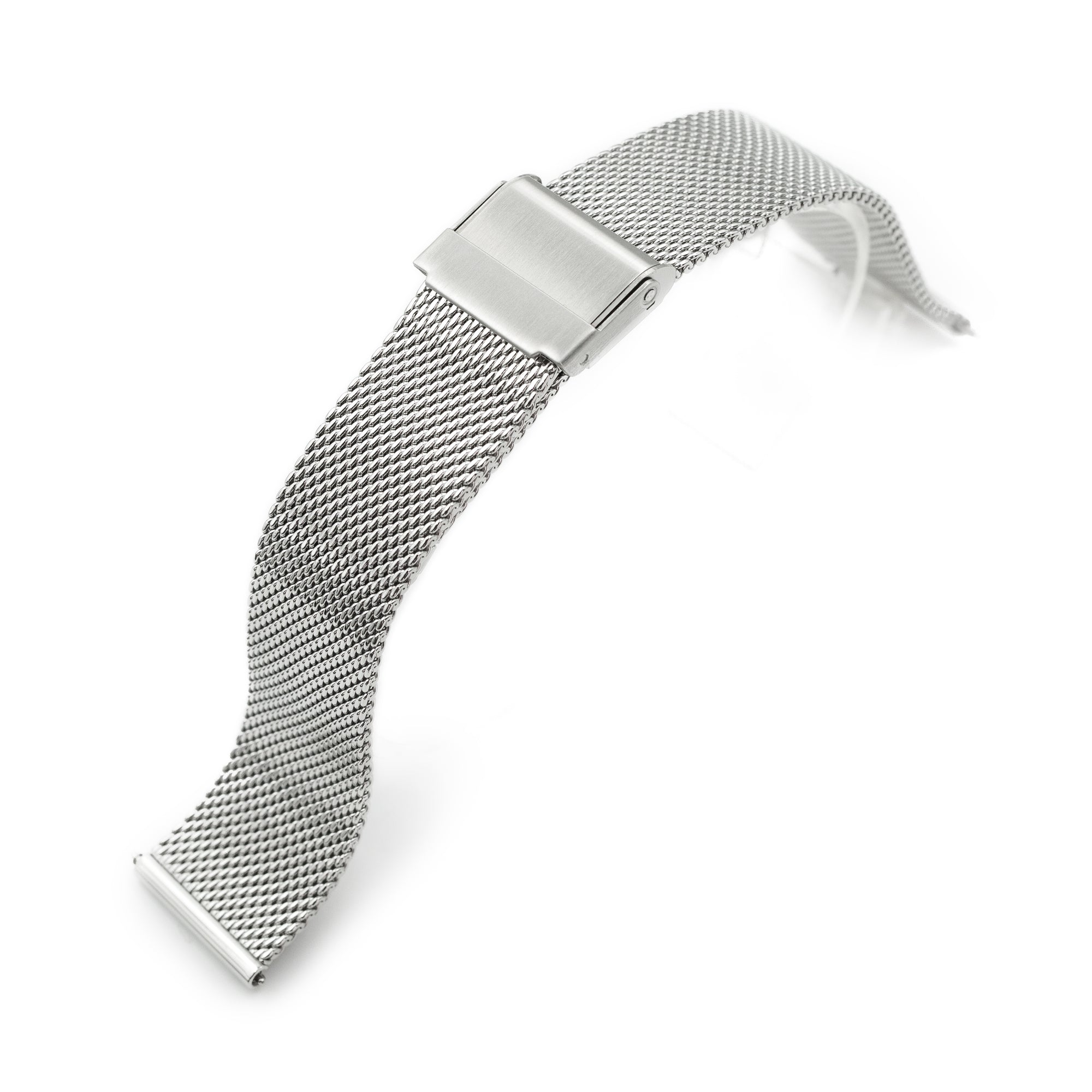 Quick Release Classic Superfine Mesh Watch Band, 18mm, 19mm, 20mm or 22mm, Polished