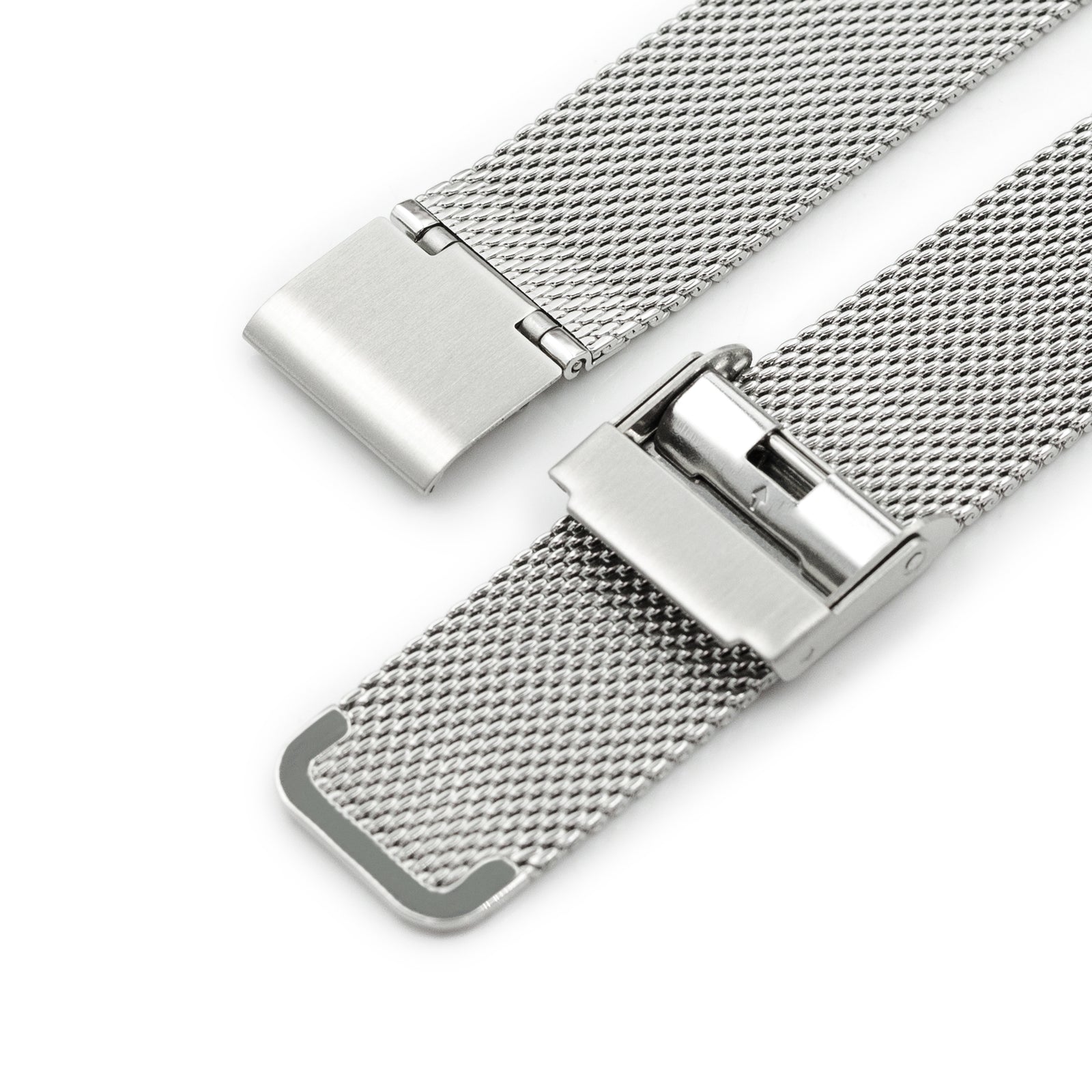 Superfine Quick Release Polished Mesh Watch Band 18mm 22mm