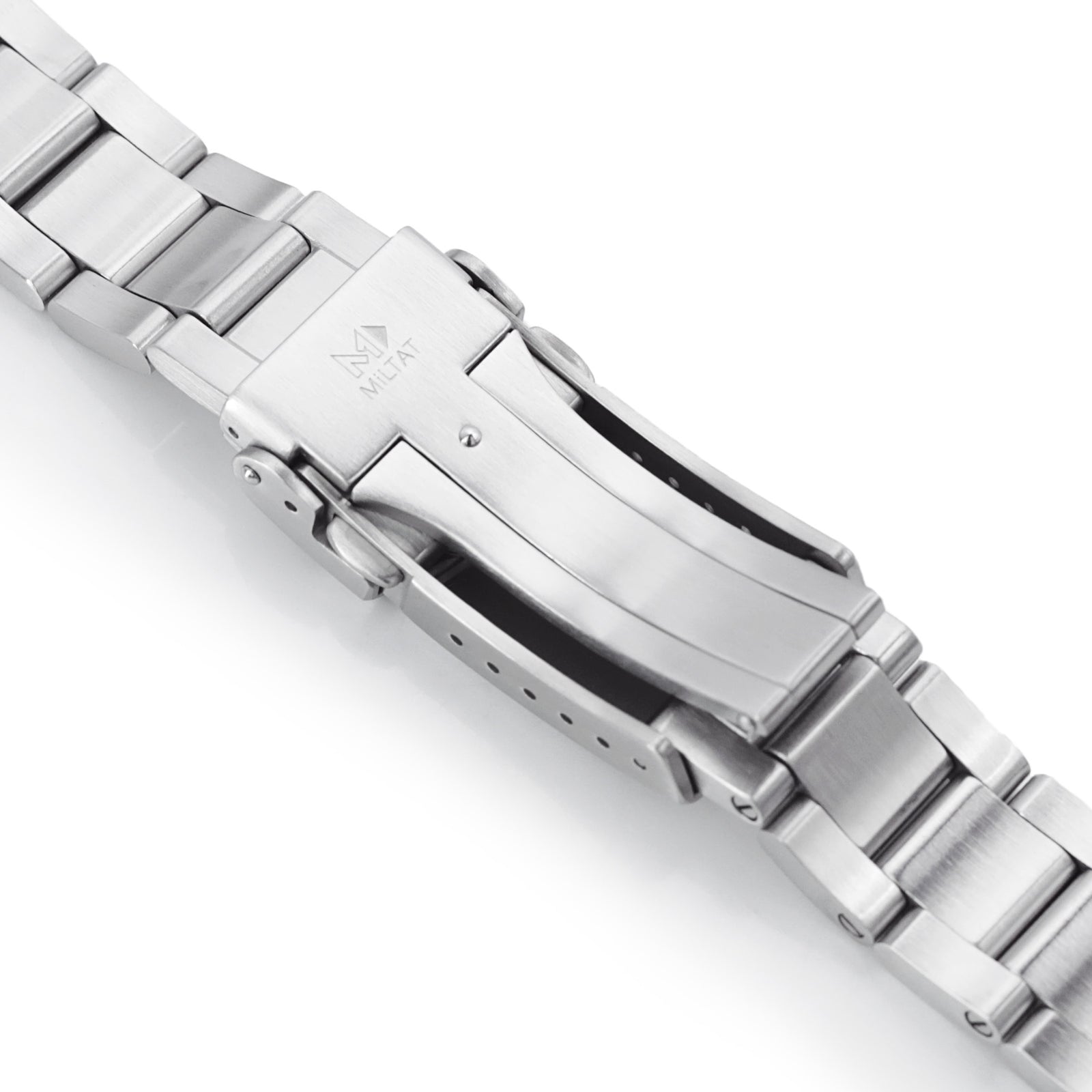 20mm Super Boyer Watch Band for RX SUB 5512, 316L Stainless Steel Brushed V-Clasp