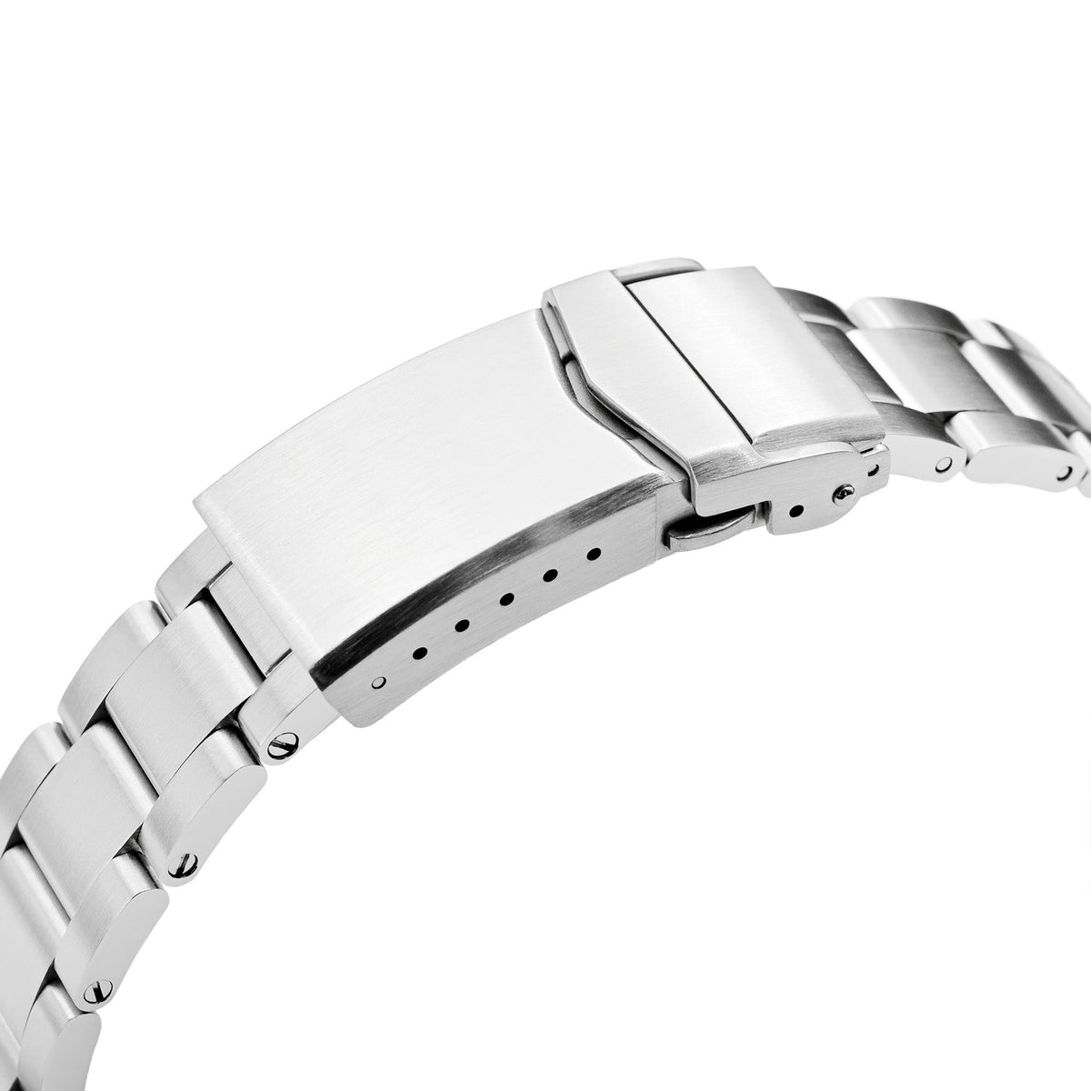 سوار ساعة Super-O Boyer مقاس 20 مم لساعات Seiko Prospex Speedtimer SSC813 SSC815 SSC817، من الستانلس ستيل المصقول، مع مشبك V Diver