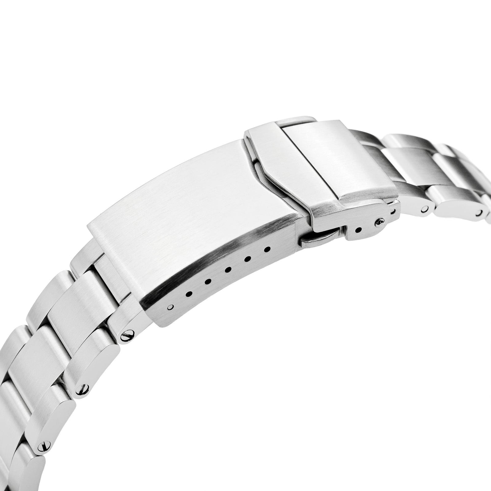 سوار ساعة Super-O Boyer مقاس 20 مم لساعات Seiko Prospex Speedtimer SSC813 SSC815 SSC817، من الستانلس ستيل المصقول، مع مشبك V Diver