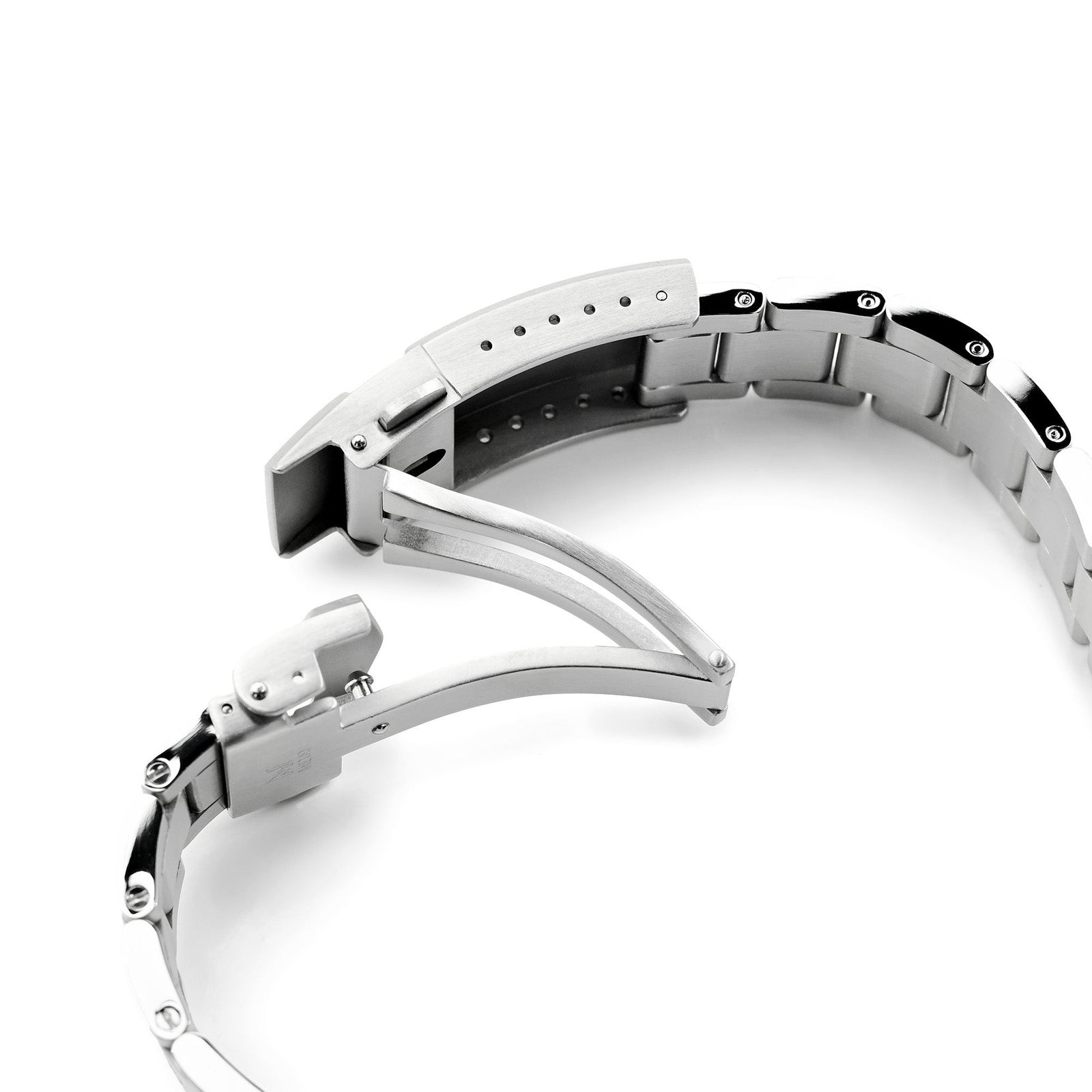 سوار ساعة Super-O Boyer مقاس 20 مم لساعات Seiko Prospex Speedtimer SSC813 SSC815 SSC817، من الستانلس ستيل المصقول، مع مشبك V Diver