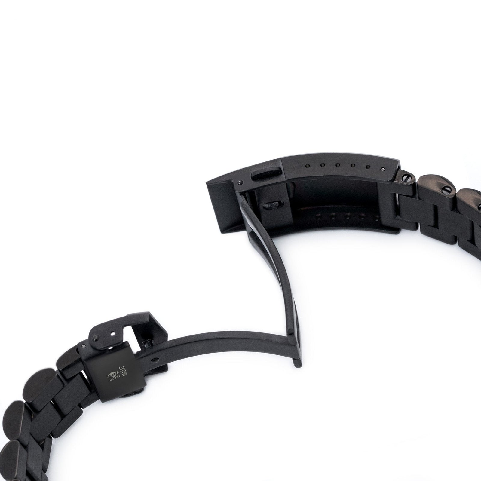 22mm DLC Coated Endmill Stainless Steel Straight End Bracelet