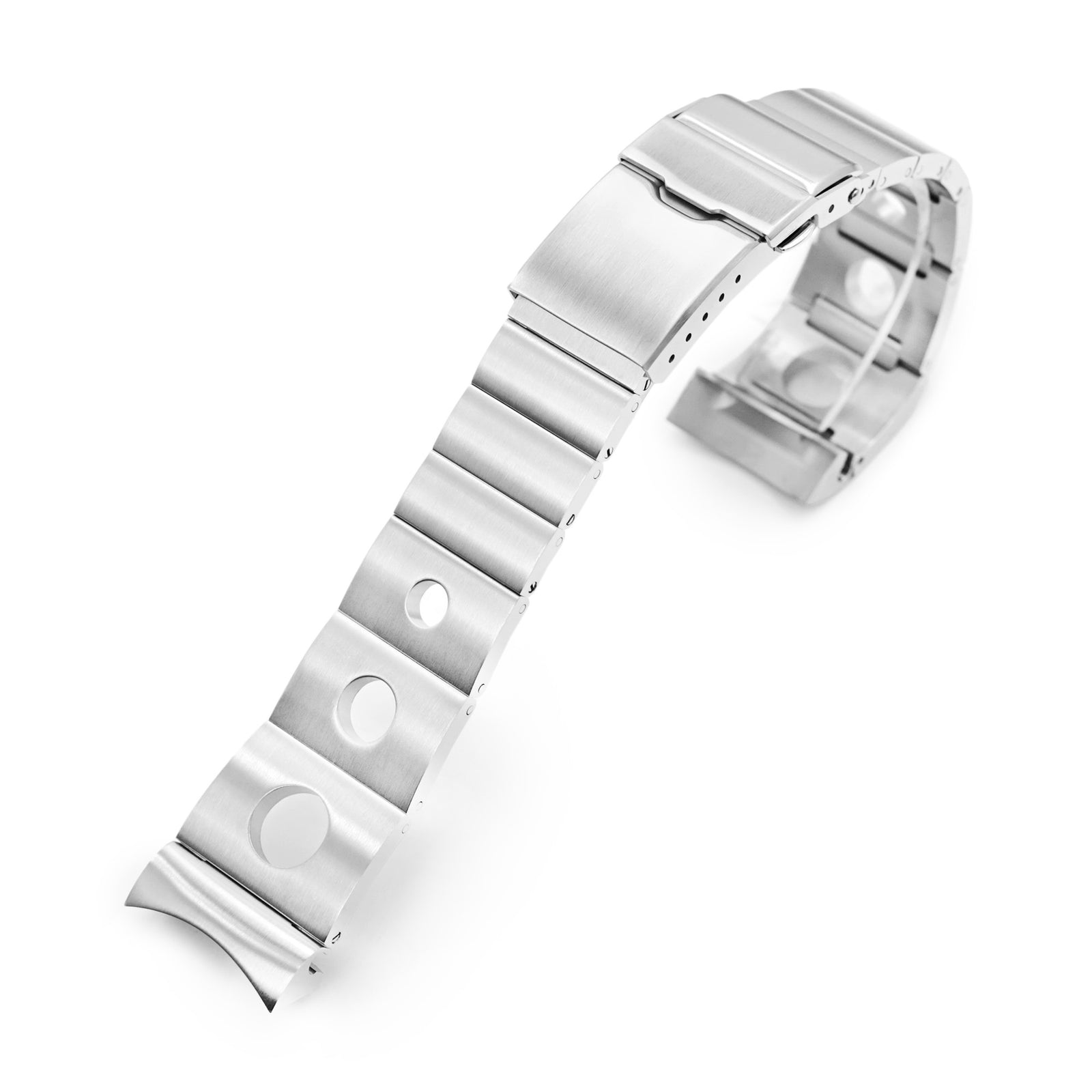 Banda de reloj Rollball II de 22 mm para Seiko 5 Sports 42.5 mm SRPD51 SRPD55 SBSA003, acero inoxidable - Cepilado, Baton Diver Traph