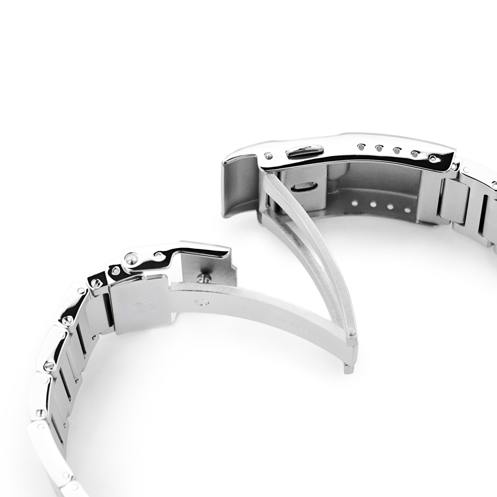 Banda de reloj Rollball II de 22 mm para Seiko 5 Sports 42.5 mm SRPD51 SRPD55 SBSA003, acero inoxidable - Cepilado, Baton Diver Traph