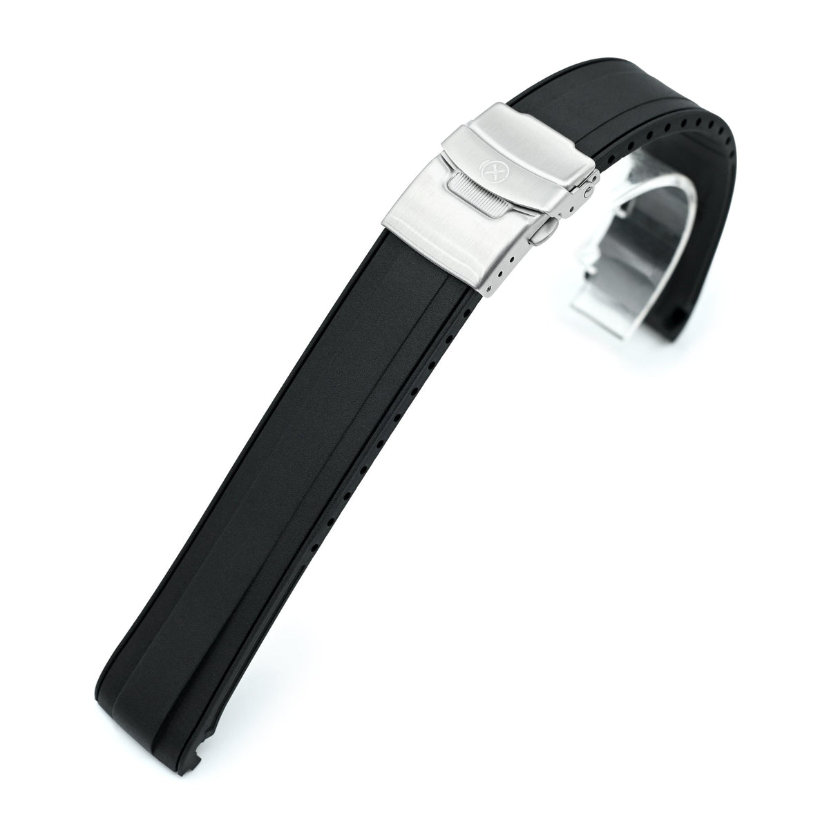 StrapXPro - SBX1A Rubber Strap for Seiko Prospex Steelmaster SPB185 Series, Black Strapcode watch bands