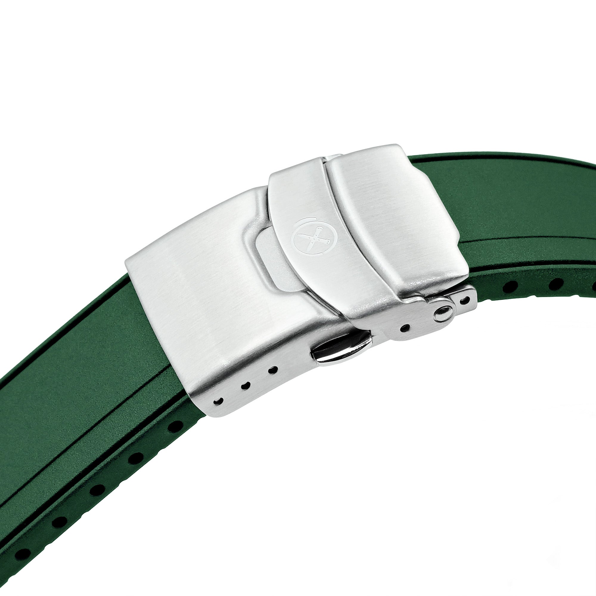 StrapXPro - SBX1A Rubber Strap for Seiko Prospex Steelmaster SPB185 Series, Green Strapcode watch bands