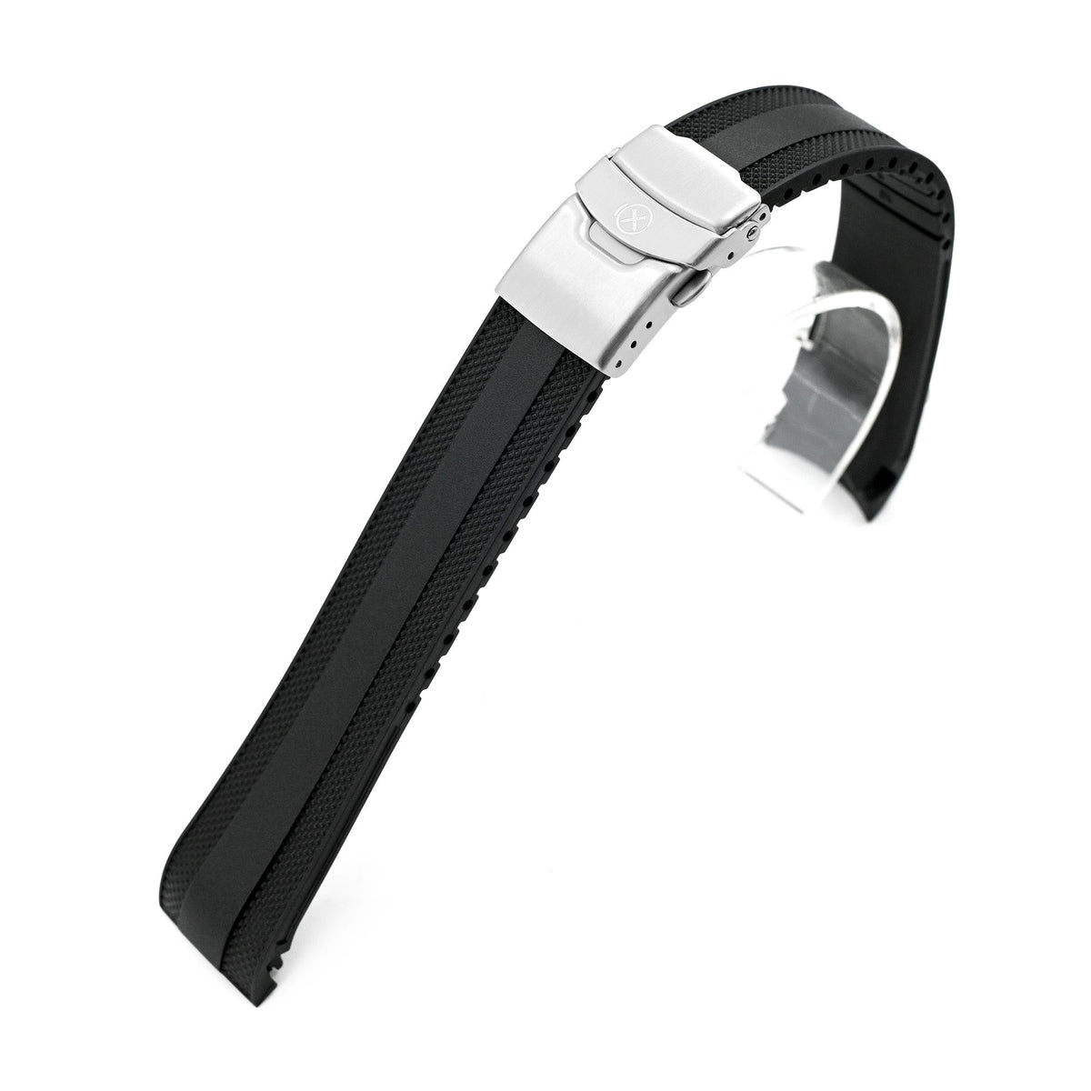 21mm StrapXPro - Black SMX02A Rubber Strap compatible with Seiko Speedtimer SSC911 Series Strapcode watch bands