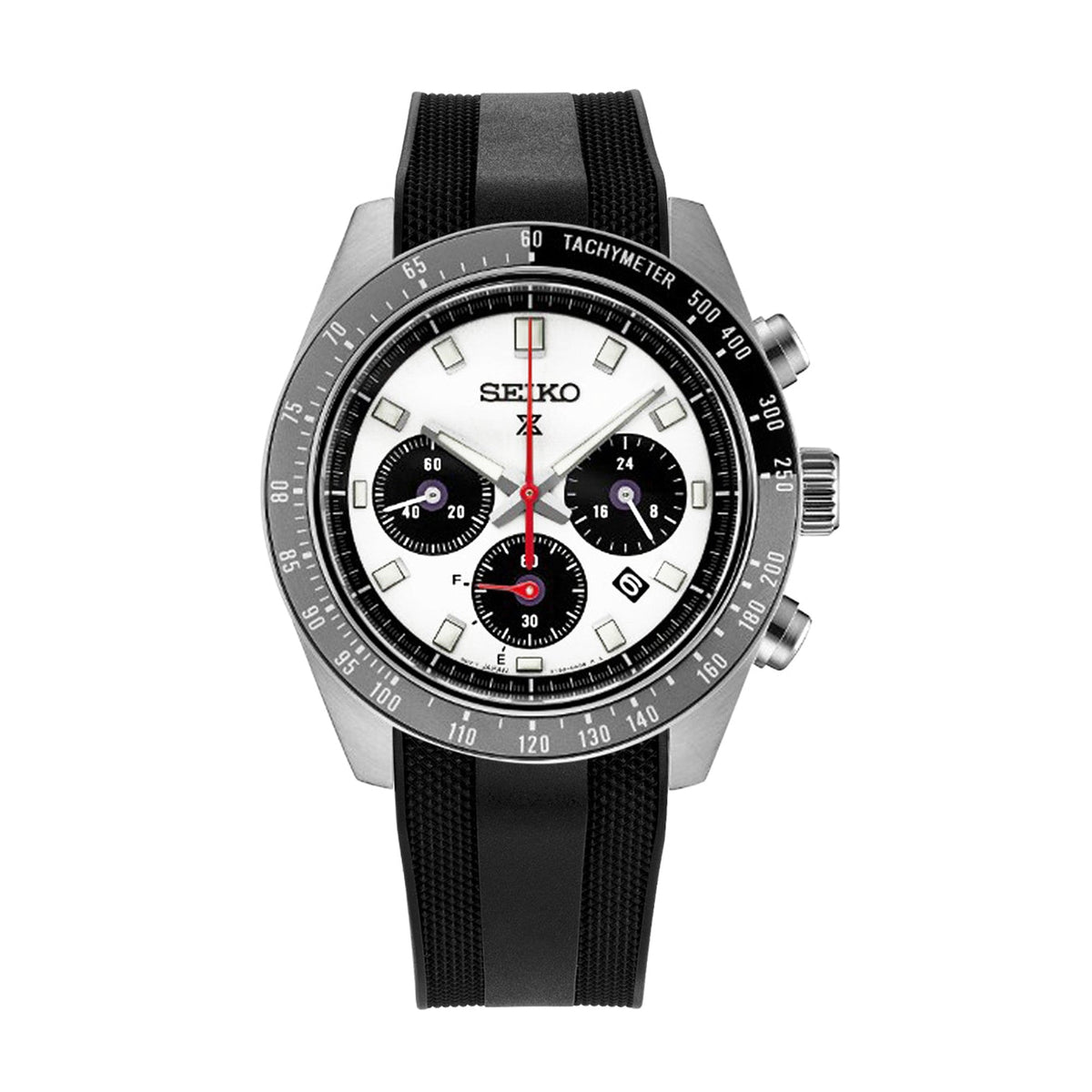 21mm StrapXPro - Black SMX02A Rubber Strap compatible with Seiko Speedtimer SSC911 Series Strapcode watch bands