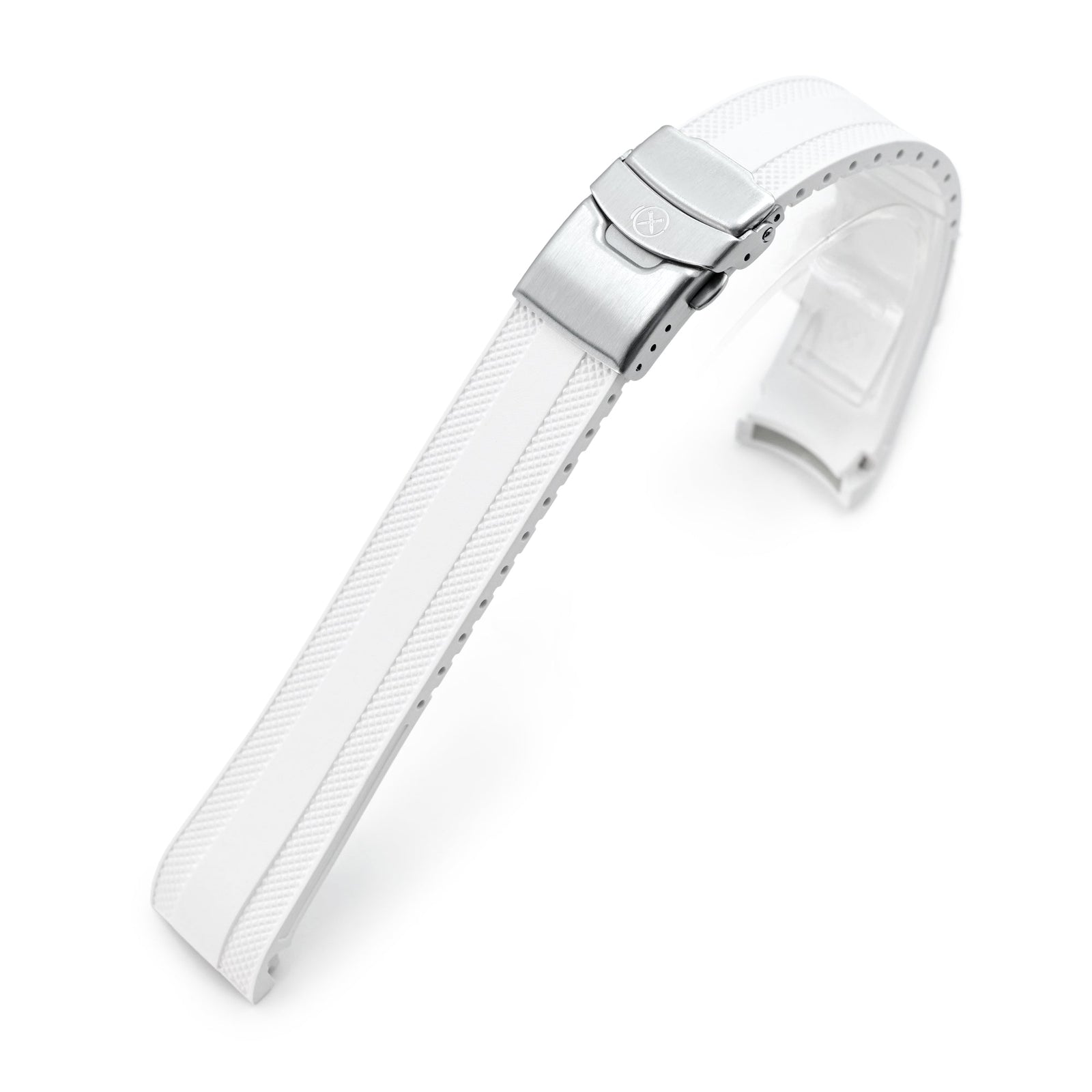 21mm StrapXPro - White SMX02A Rubber Strap compatible with Seiko Speedtimer SSC911 Series Strapcode watch bands