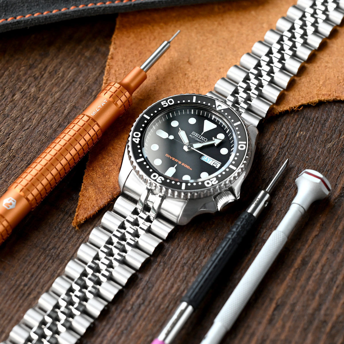 Super-J Louis 22mm Stainless Steel Bracelet for Seiko SKX007 SKX009 SKX011