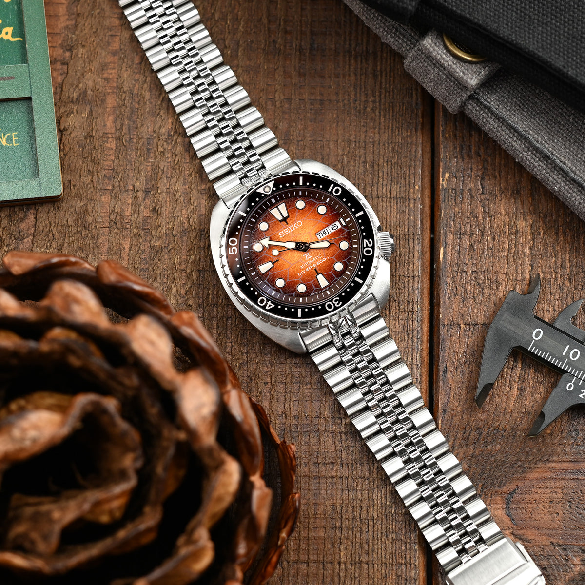 Super-J Louis 22mm Stainless Steel Bracelet for Seiko Turtle SRP777 SRP775 SRPA21