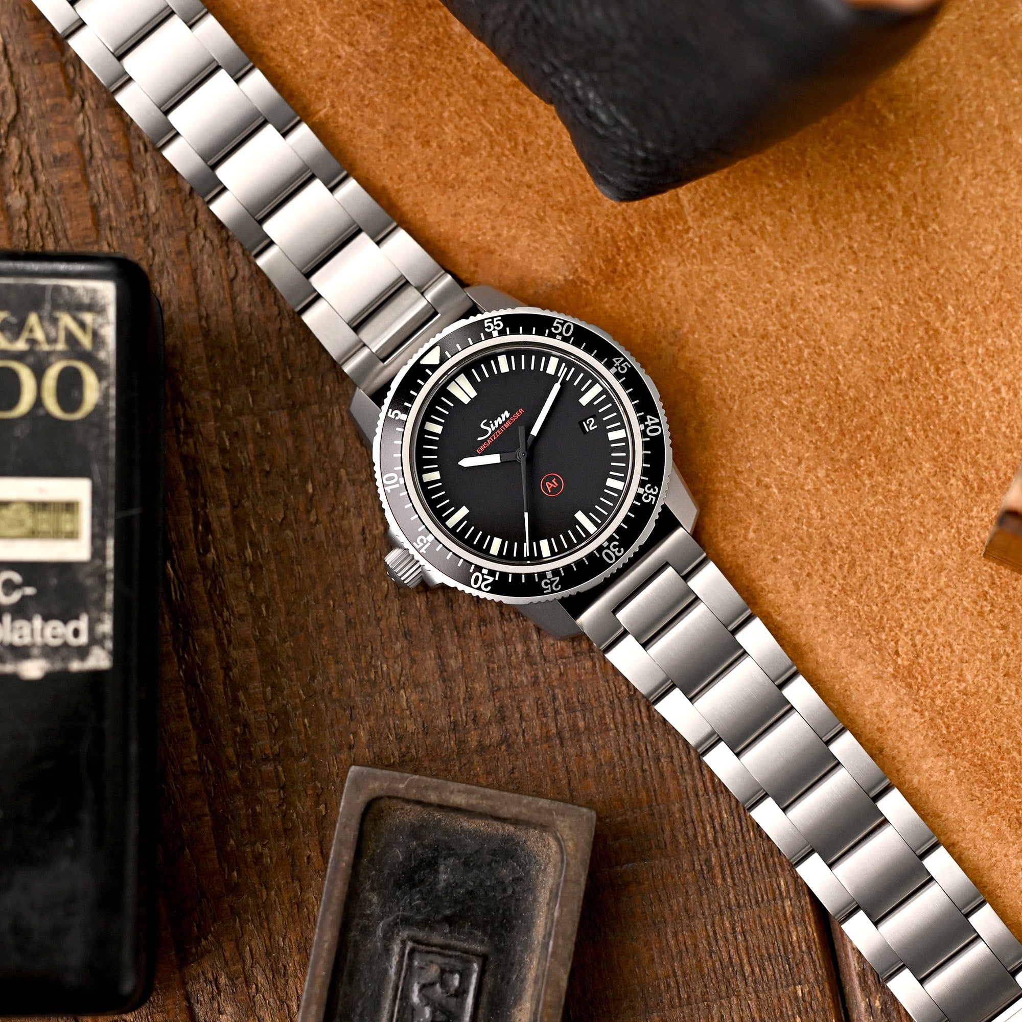 20mm or 22mm Super-O2 (Pull-Twist) QR Titanium Watch Band Straight End Quick Release, Brushed Slinea Clasp