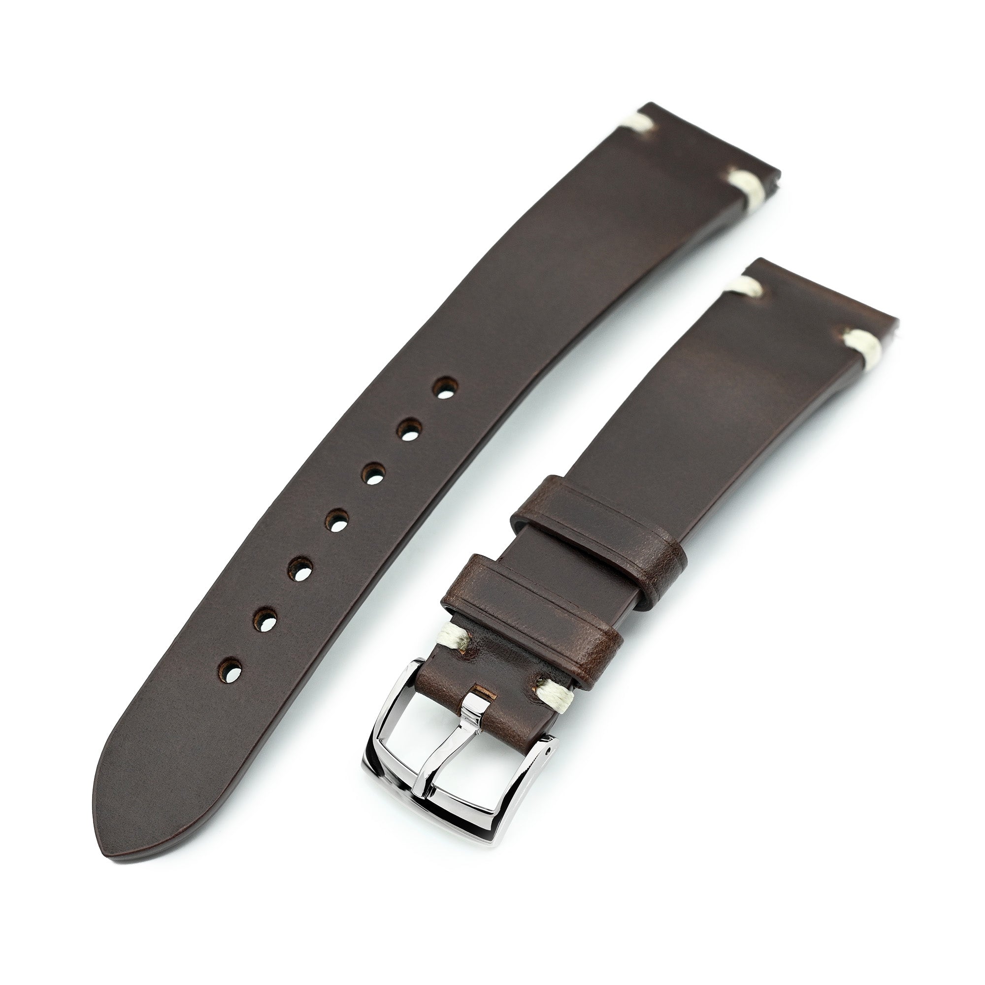 Brown Horween Chromexcel Watch Strap | Twin-Stitch Quick Release | 20mm Strapcode watch bands