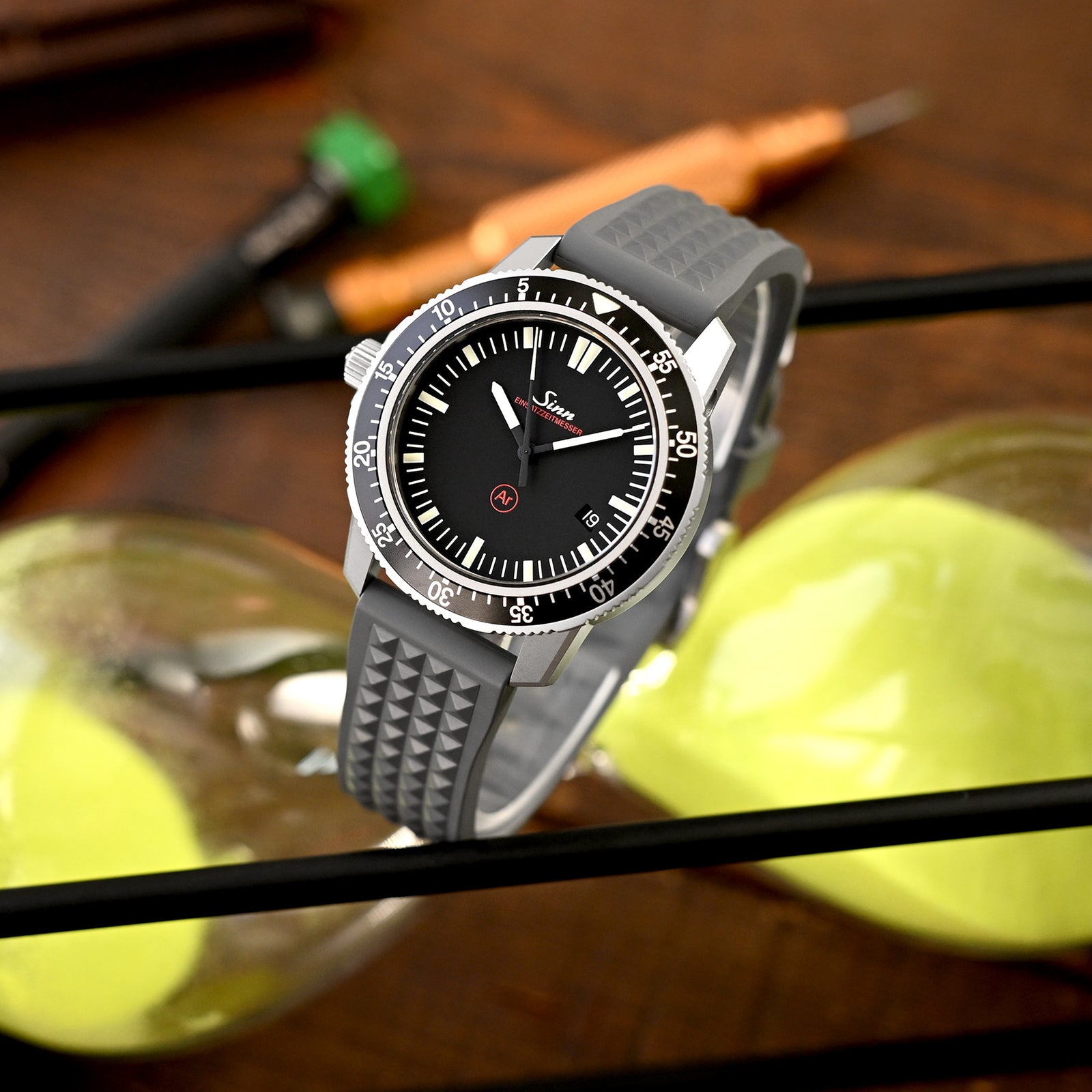 Chaffle Military Grey FKM Rubber watch strap, 20mm or 22mm Strapcode Watch Bands