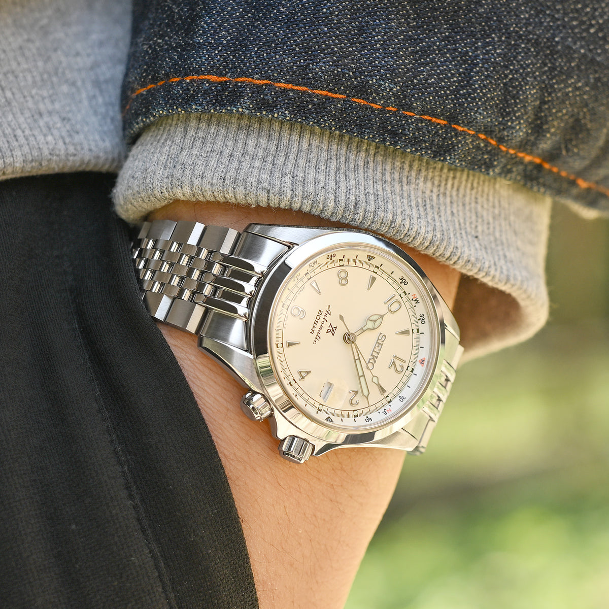 Asteroid 20mm Stainless Steel Bracelet for Seiko Alpinist SARB017 SPB155