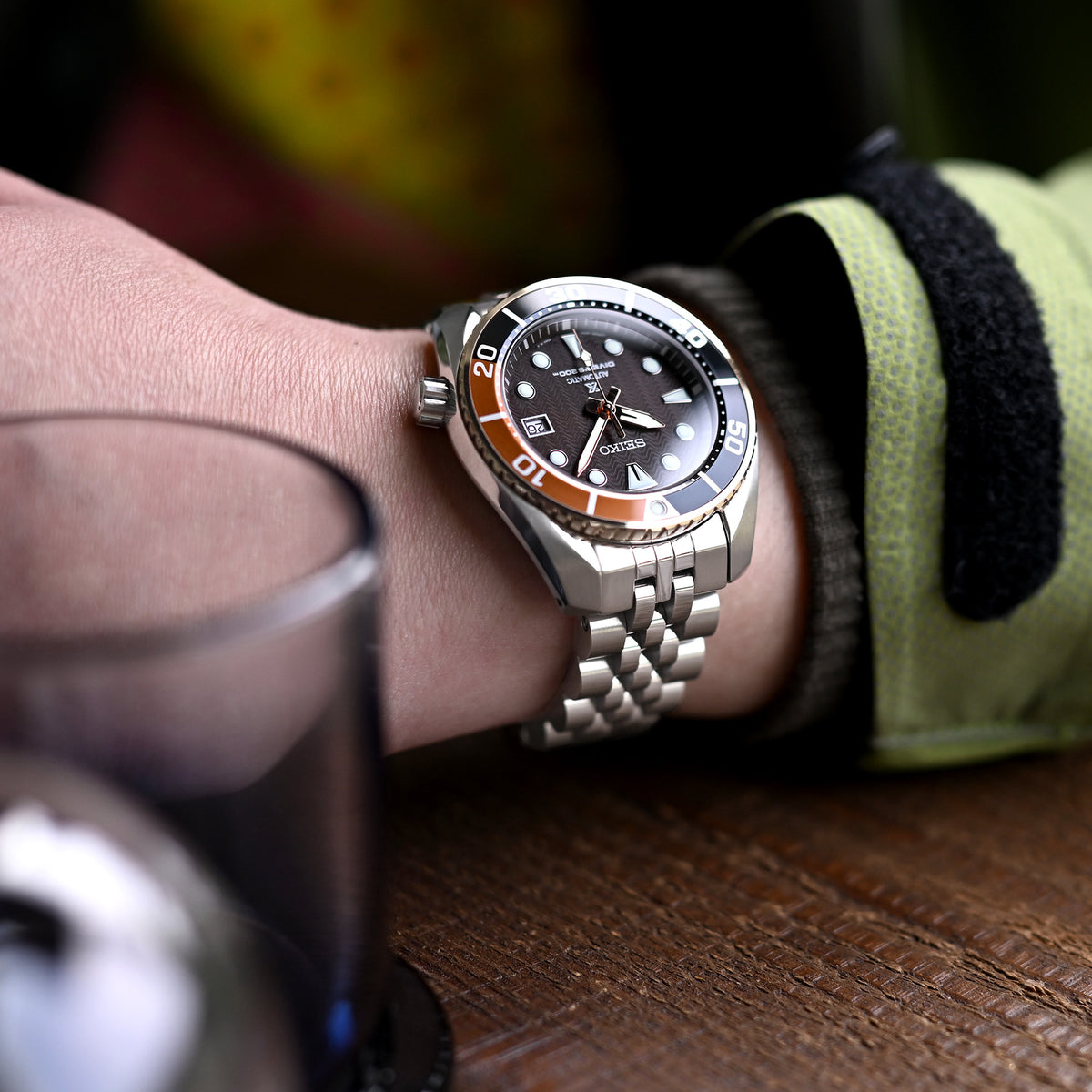 Angus-J Louis 20mm Stainless Steel Bracelet for Seiko Sumo SBDC001 SBDC031 SBDC081