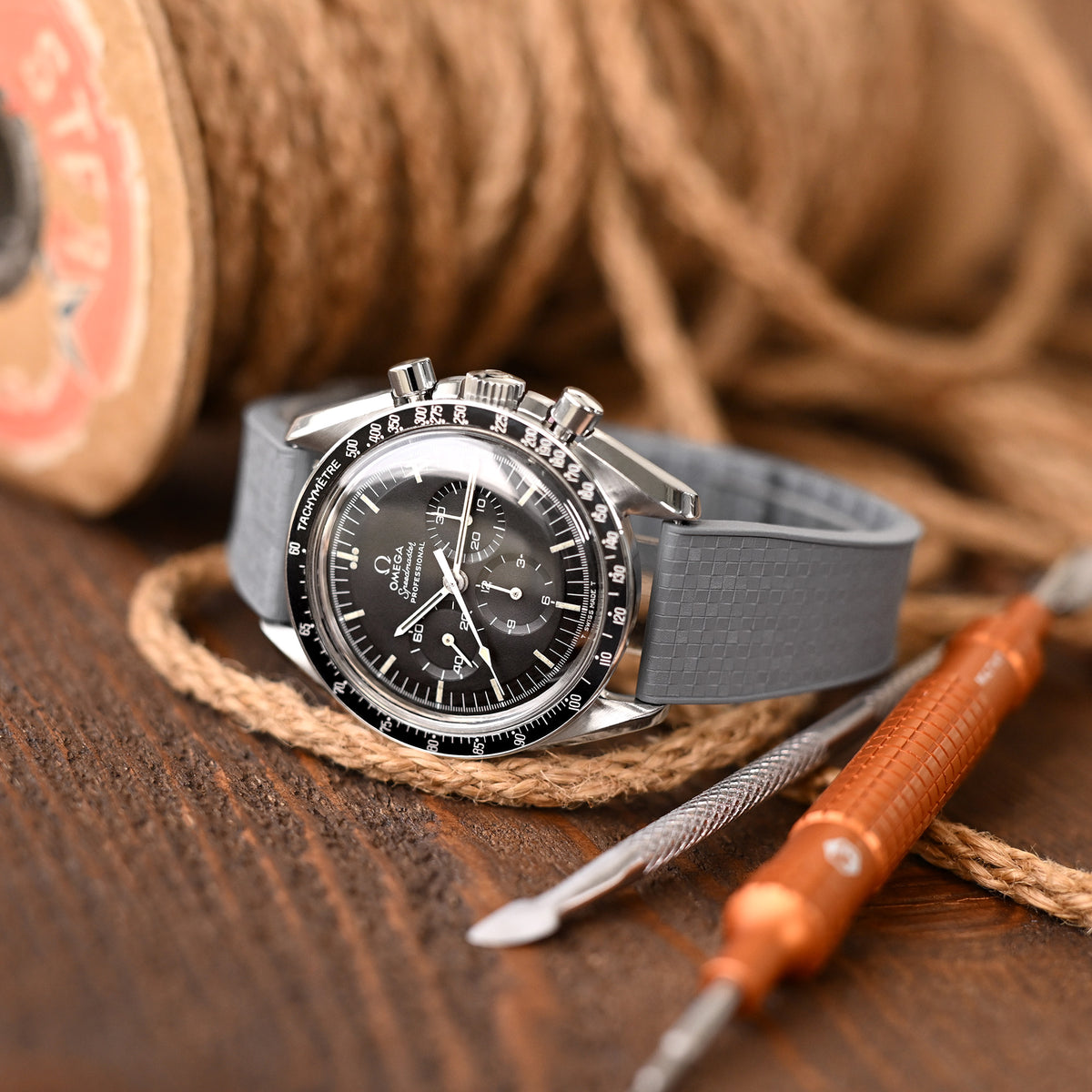 Quick Release FKM29 Light Grey FKM Rubber watch strap