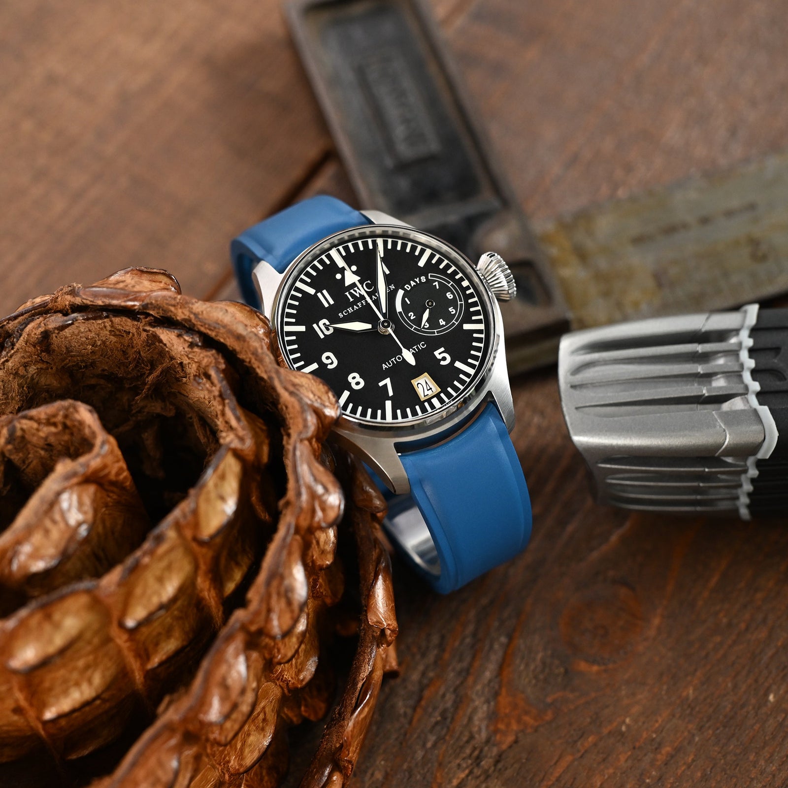 IWC Big Pilot watch 5002 46mm 7 Day Power Reserve Strapcode Watch Bands