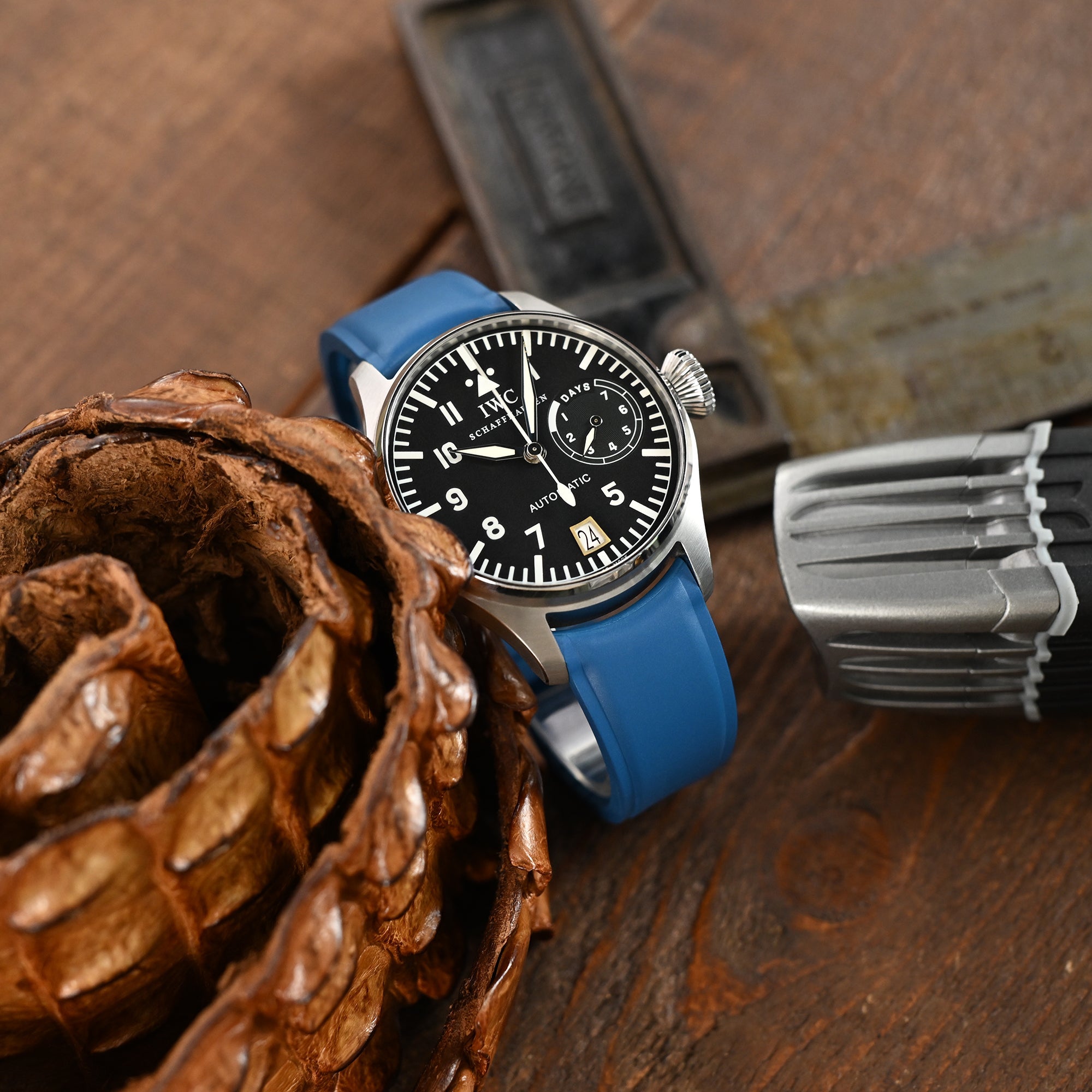 IWC Big Pilot watch 5002 46mm 7 Day Power Reserve Strapcode Watch Bands