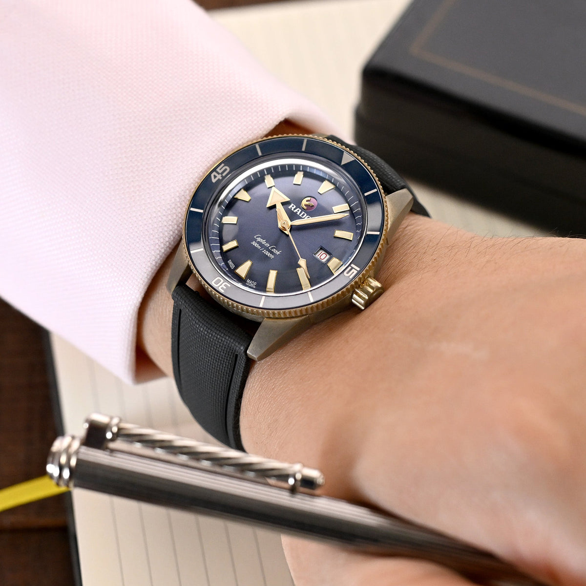 Rado Captain Cook Automatic Bronze R32504205 Strapcode watch bands