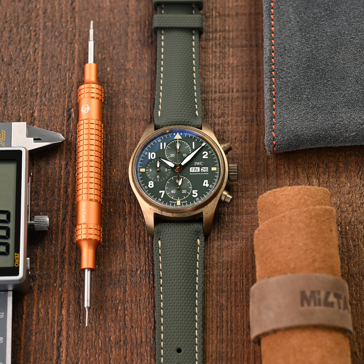 IWC Pilot Spitfire Chronograph Bronze Strapcode Watch Bands