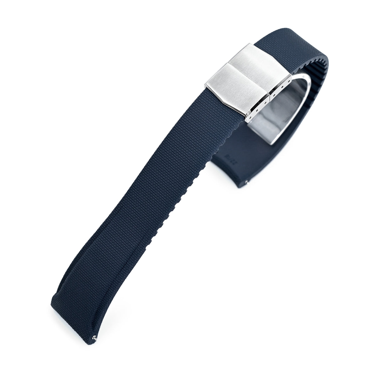 FKM40 Navy Blue Quick Release Butterfly Deployment FKM Rubber Watch Band, Strapcode watch bands