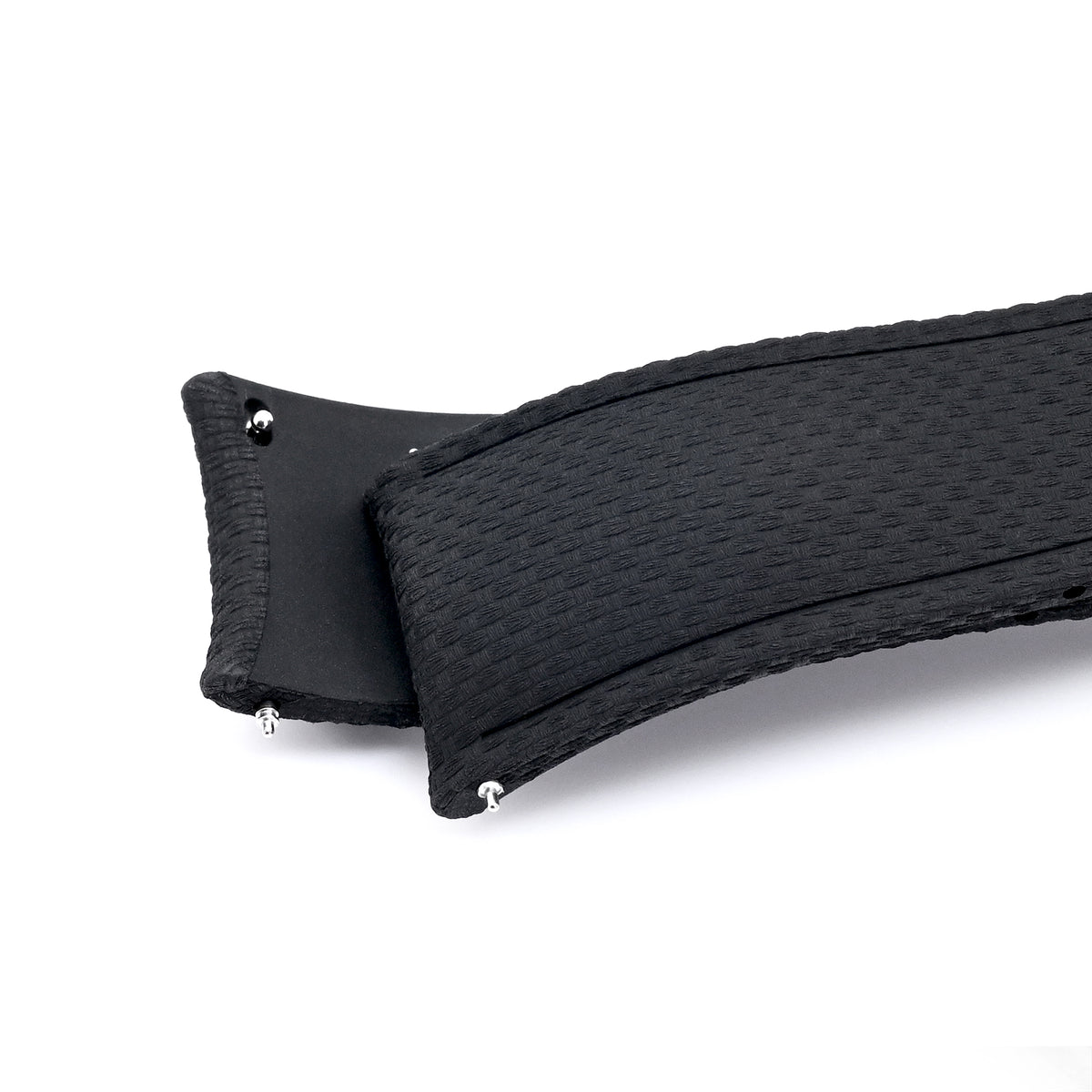 FKM41 Black Quick Release Titanium Slinea Clasp FKM Rubber Watch Band, 20mm or 22mm Strapcode watch bands