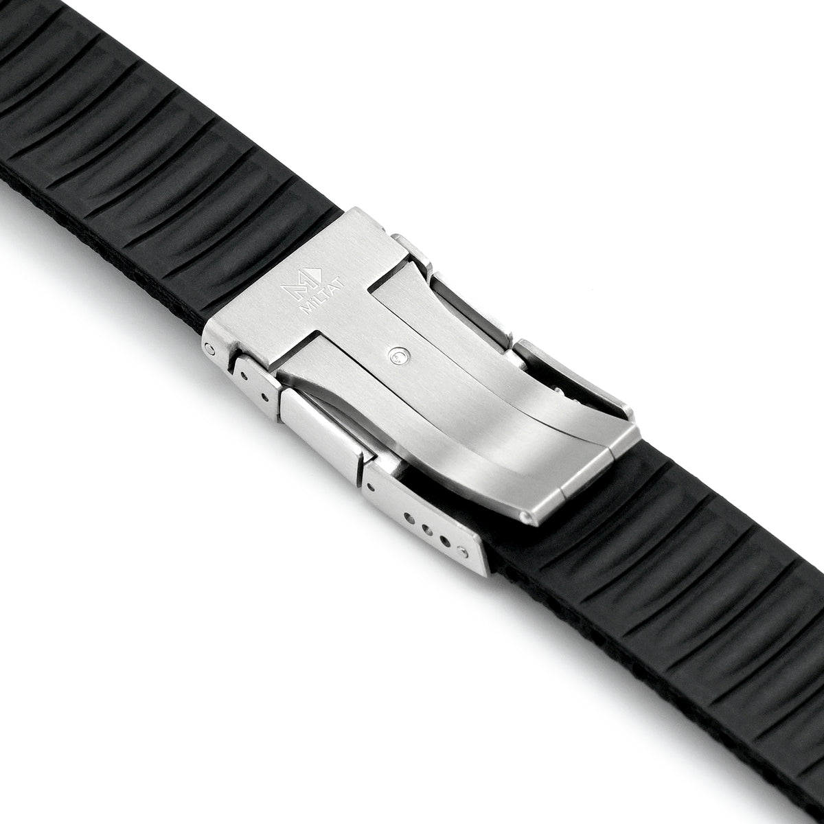 FKM41 Black Quick Release Titanium Slinea Clasp FKM Rubber Watch Band, 20mm or 22mm Strapcode watch bands