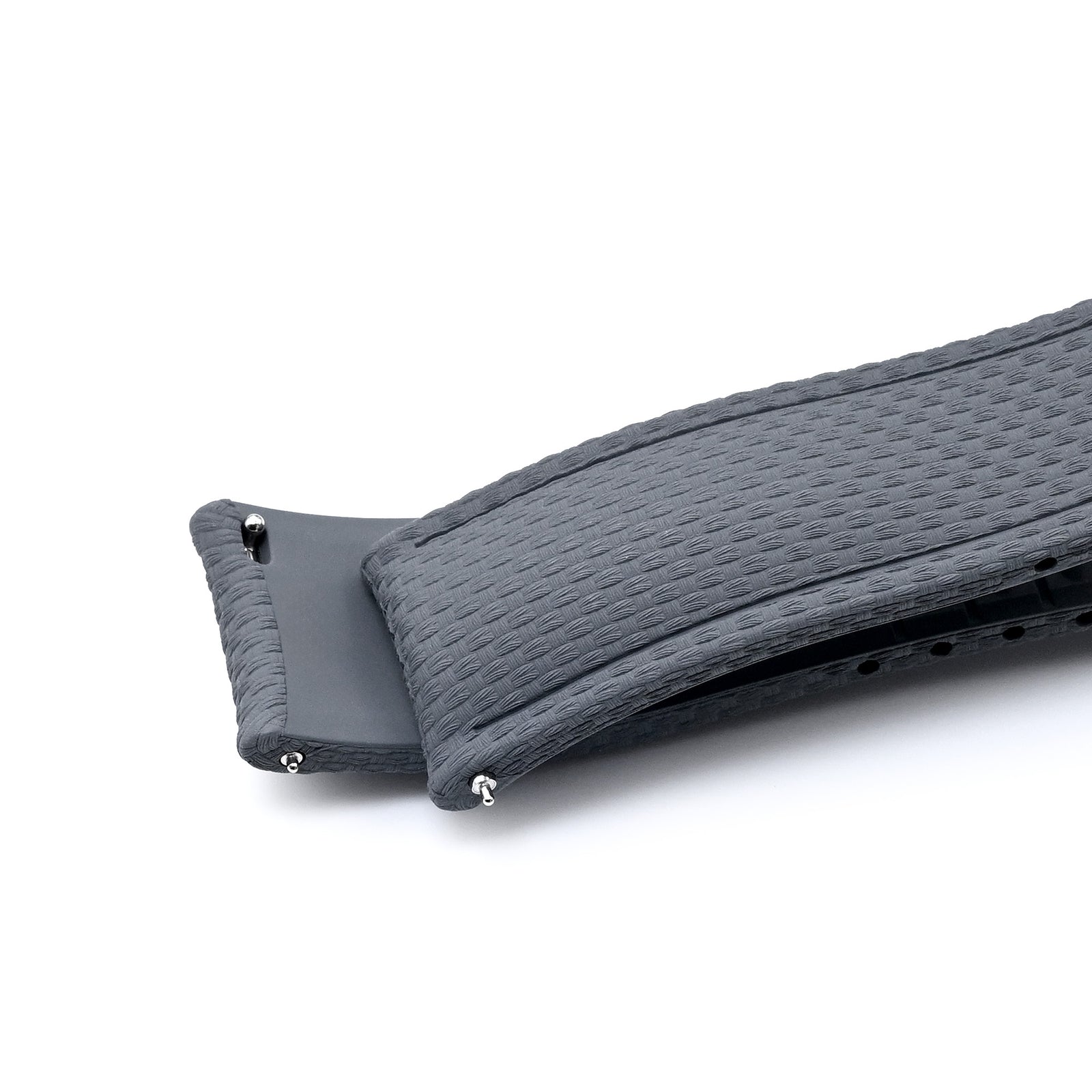 FKM41 Dark Grey Quick Release Butterfly Deployment FKM Rubber Watch Band, 20mm Strapcode watch bands