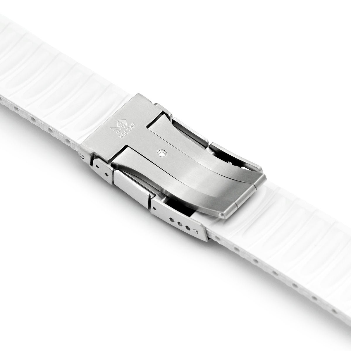 FKM41 White Quick Release Titanium Slinea Clasp FKM Rubber Watch Band, 20mm Strapcode watch bands