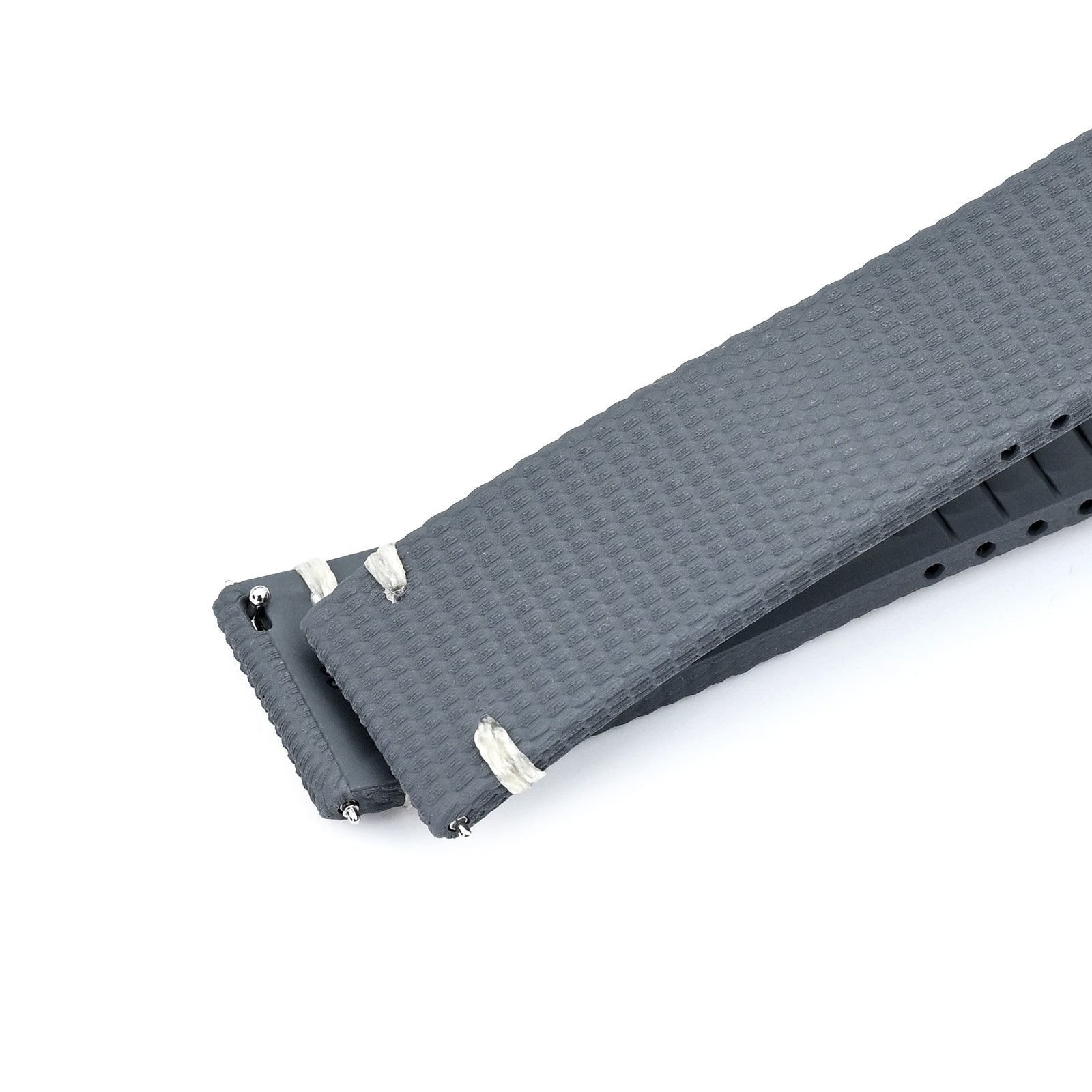 FKM42 Grey Quick Release Butterfly Deployment FKM Rubber Watch Band, 20mm Strapcode watch bands