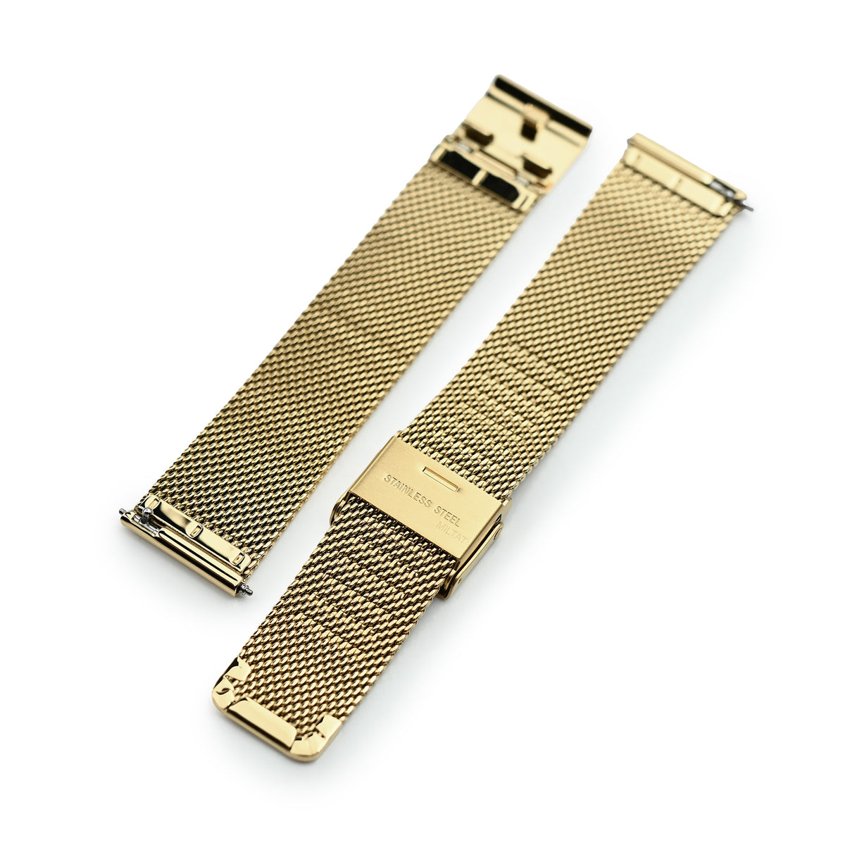 Superfine Quick Release Gold Mesh Watch Band 18mm 22mm