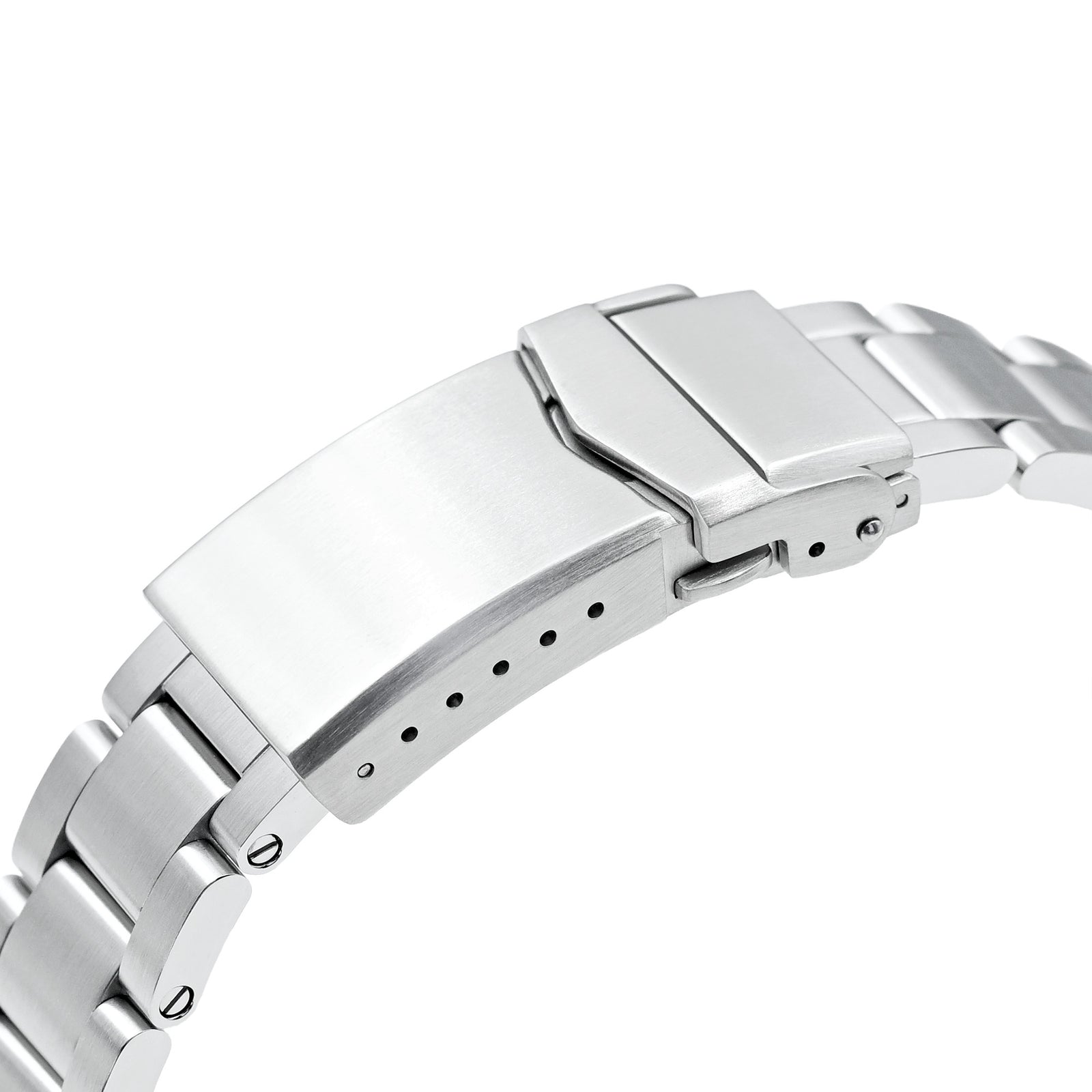 20mm Super-O Boyer Watch Band for Seiko Prospex Speedtimer SSC813 SSC815 SSC817, Stainless Steel - Brushed, V Diver Clasp