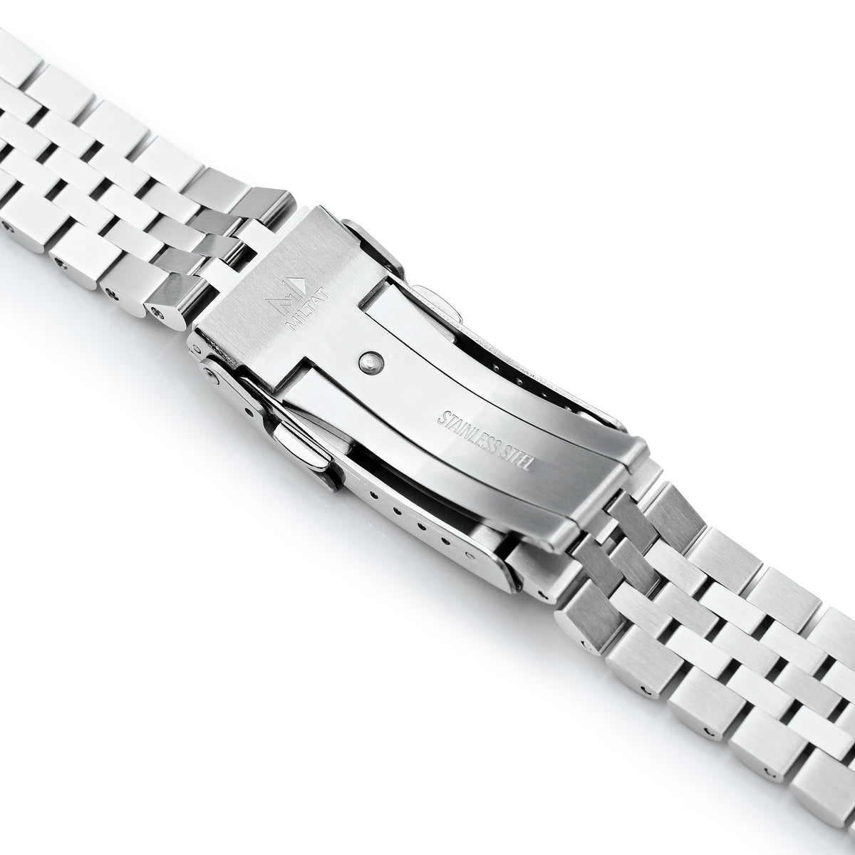 Bracelet Super-JUB II 20mm pour Orient Mako 40, acier inoxydable 316L brossé, fermoir de plongeur baton