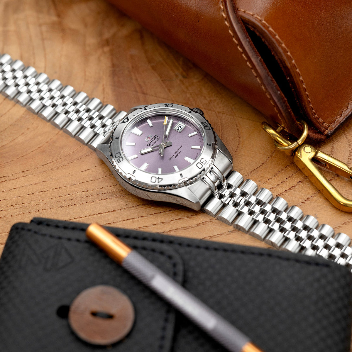 Orient-Mako-40-Sports-Lilac Strapcode Watch Bands