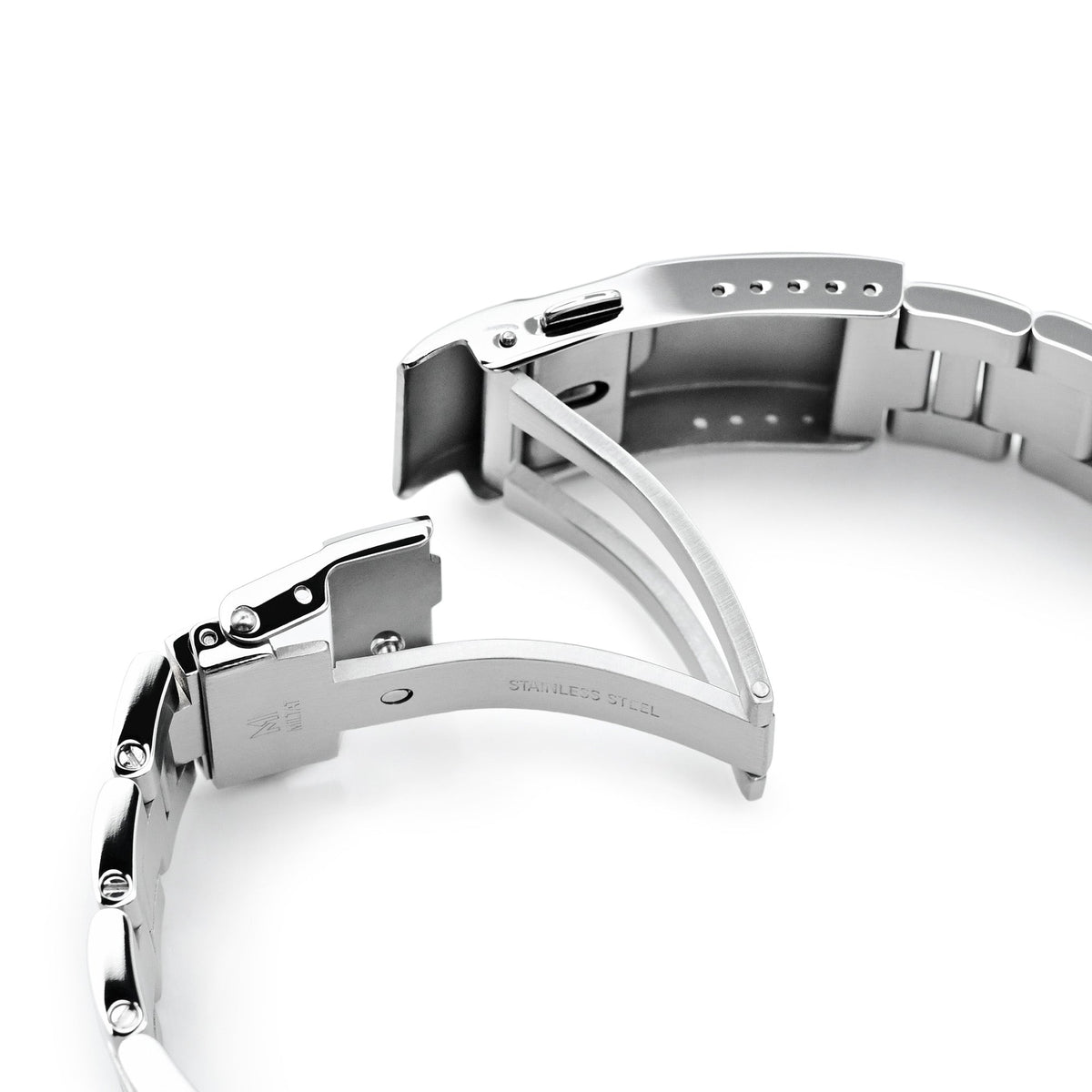 20mm Super-O Boyer for Orient Mako 40 Baton Diver Clasp Brushed Strapcode Watch Bands